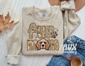 Fur Mom Cocker Spaniel Dog  Sweatshirt  - Natural Stone