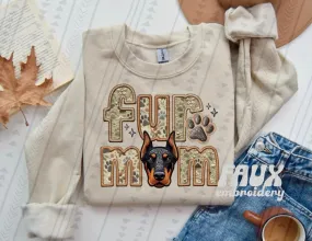 Fur Mom Doberman Dog Sweatshirt  - Natural Stone