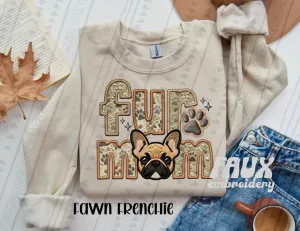 Fur Mom Fawn Frenchie Dog Sweatshirt  - Natural Stone