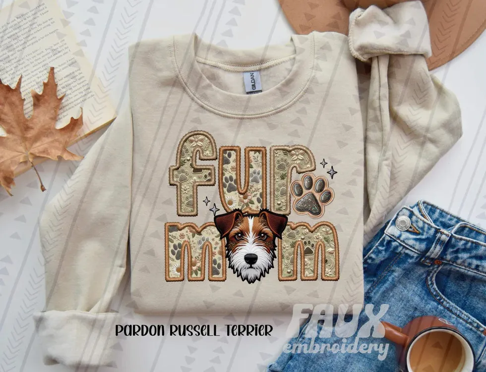 Fur Mom Pardon Russell Terrior Dog Sweatshirt  - Natural Stone