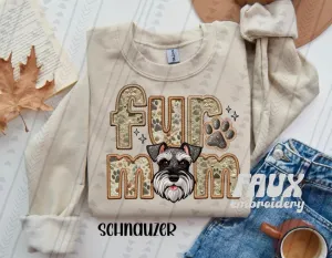 Fur Mom Schnauzer Sweatshirt  - Natural Stone