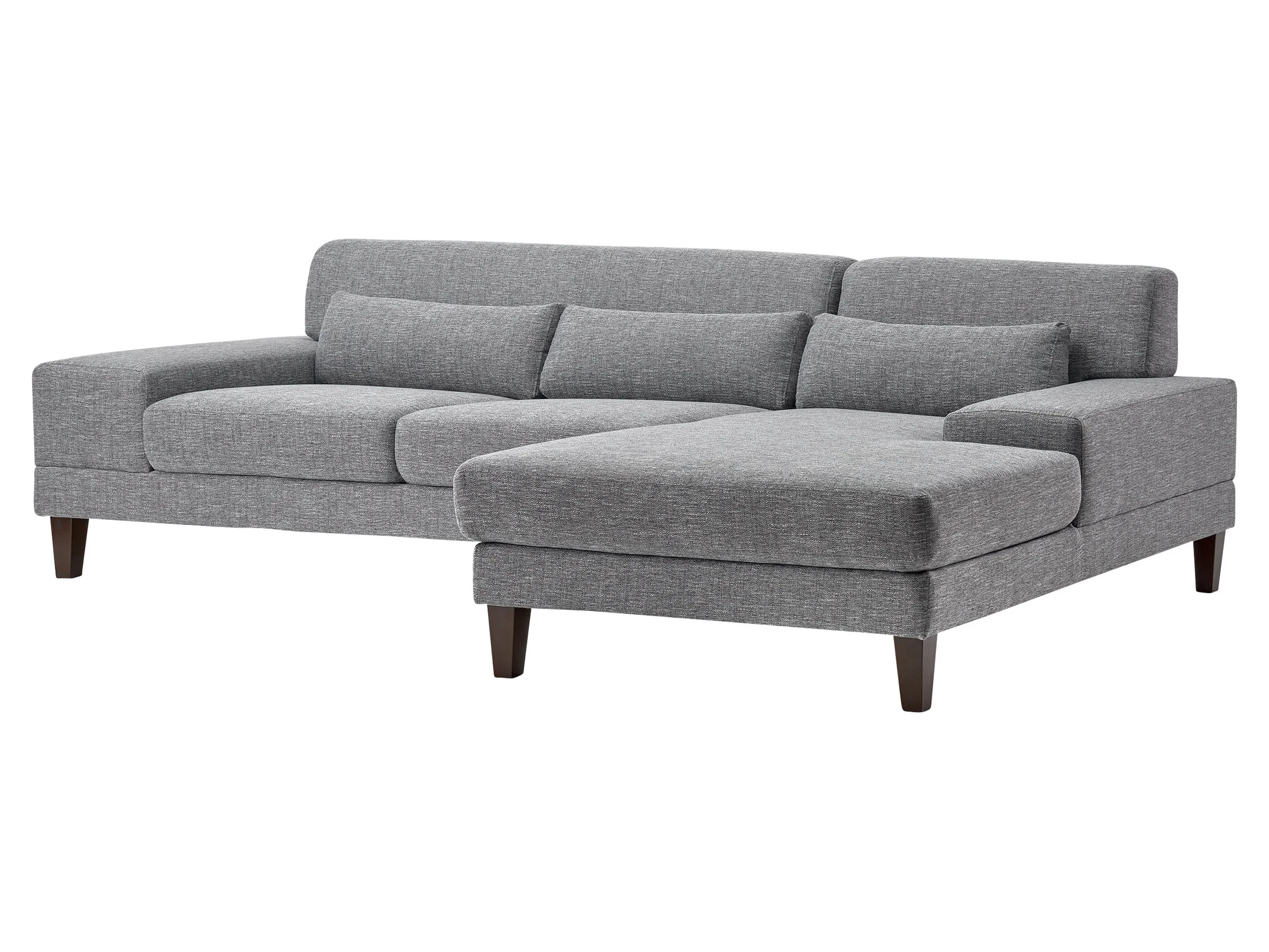 Grey Modern Right Facing Sectional Sofa