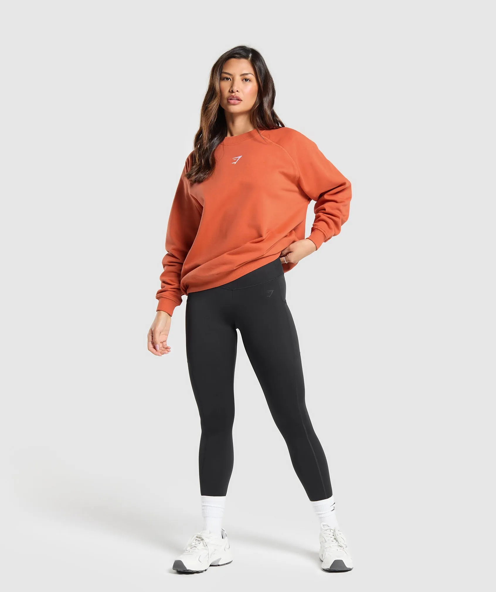 Gymshark Training Oversized Fleece Sweatshirt - Muted Orange