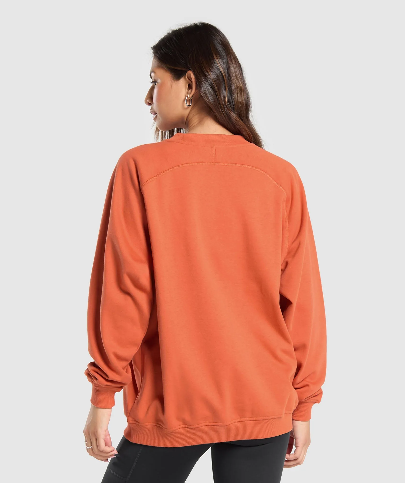 Gymshark Training Oversized Fleece Sweatshirt - Muted Orange