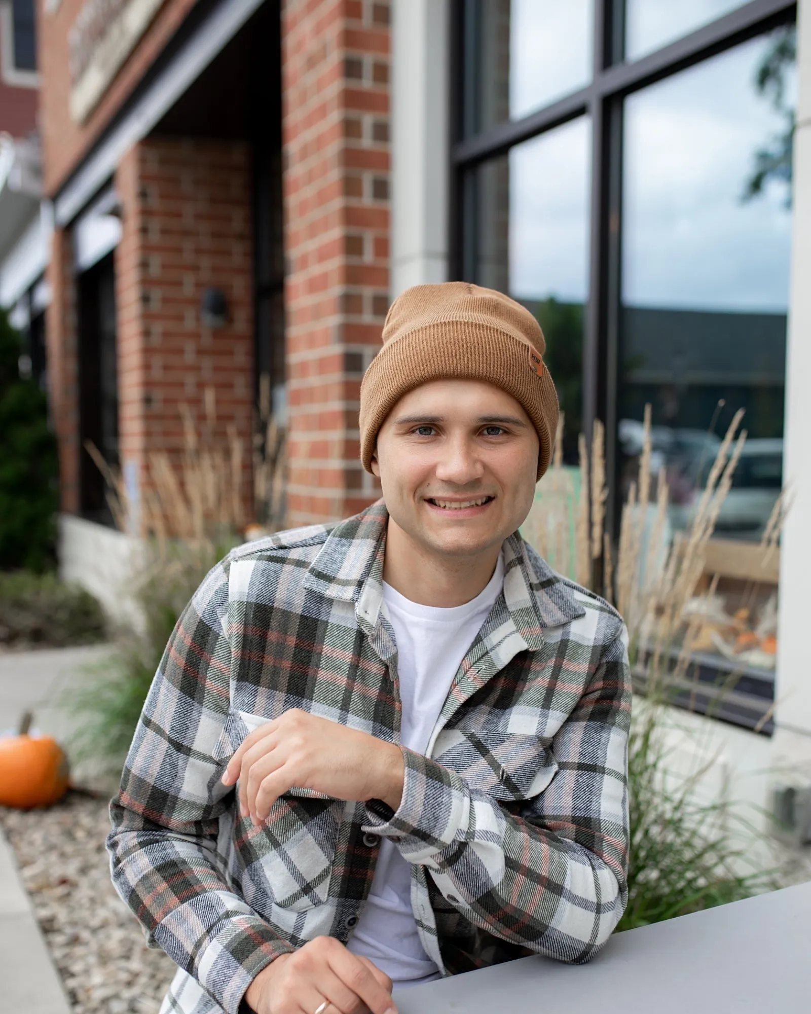 HAAKWEAR Knit Cuffed Beanie - Camel Brown, Made in USA