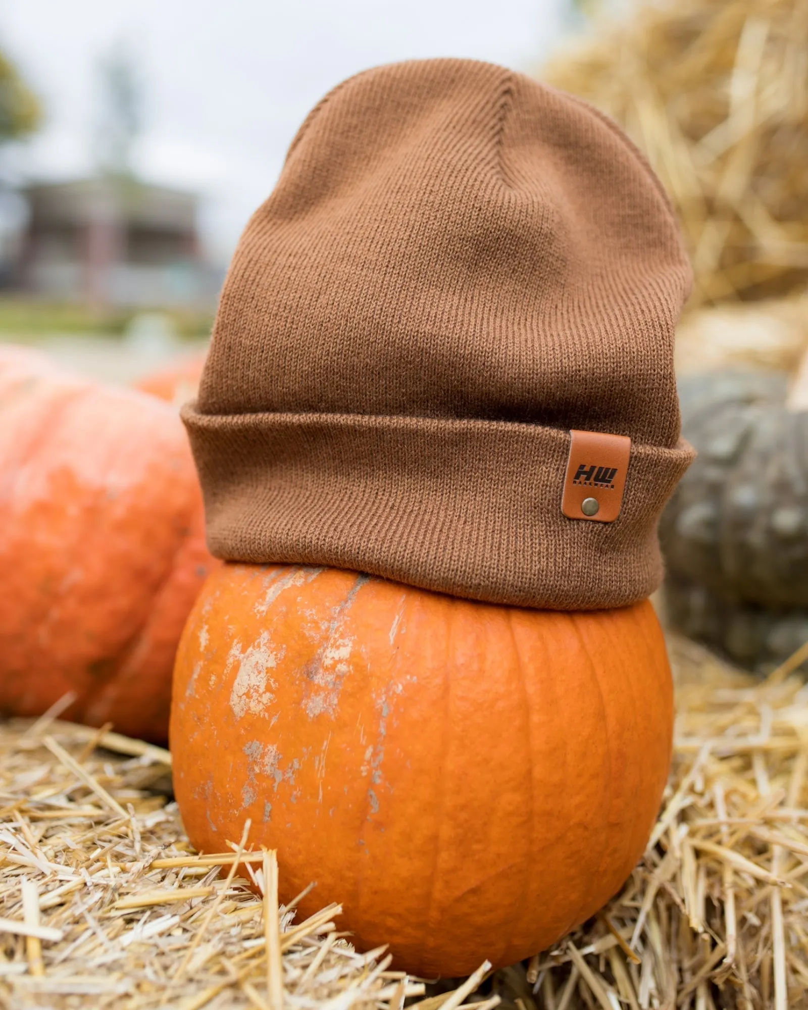 HAAKWEAR Knit Cuffed Beanie - Camel Brown, Made in USA