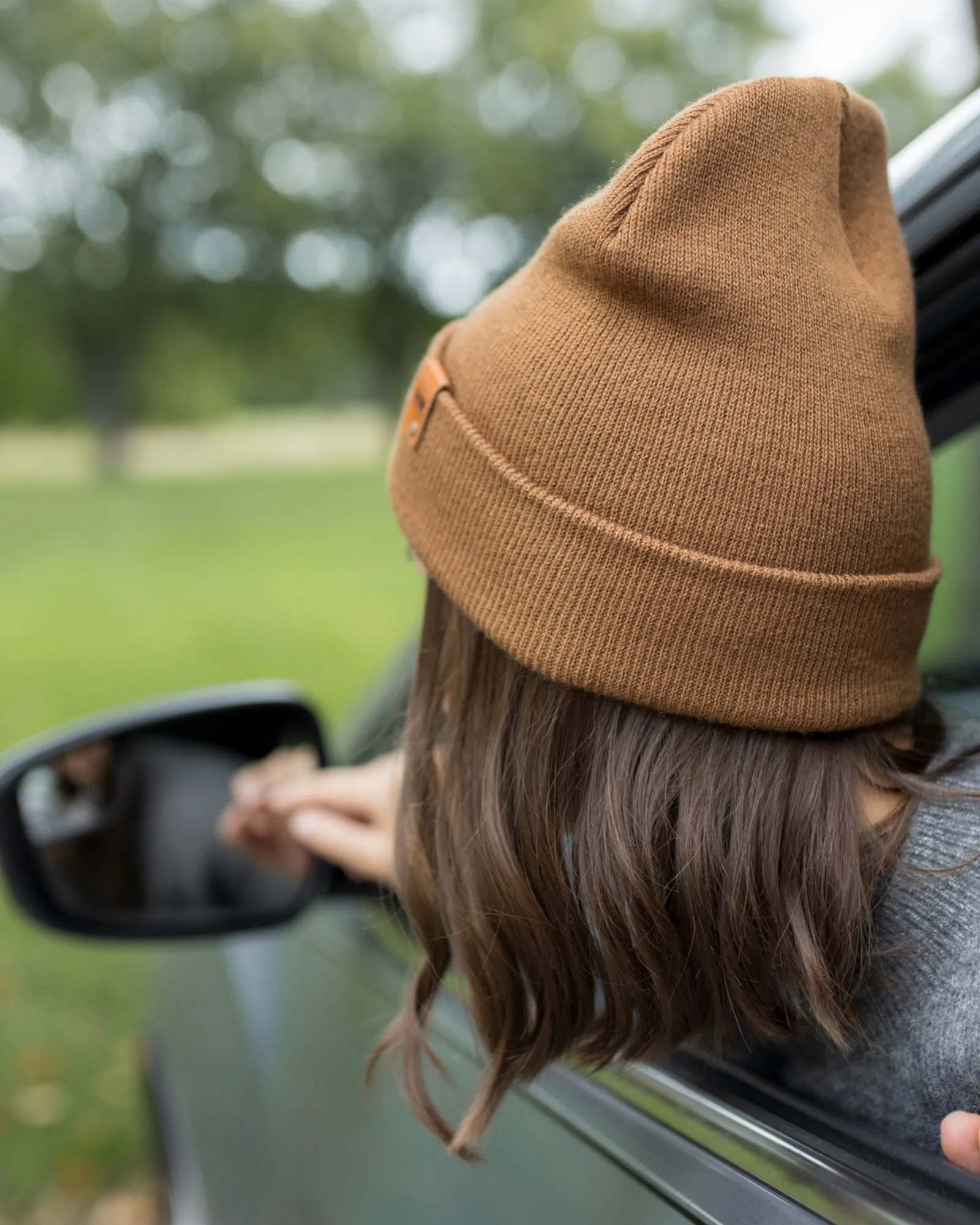 HAAKWEAR Knit Cuffed Beanie - Camel Brown, Made in USA