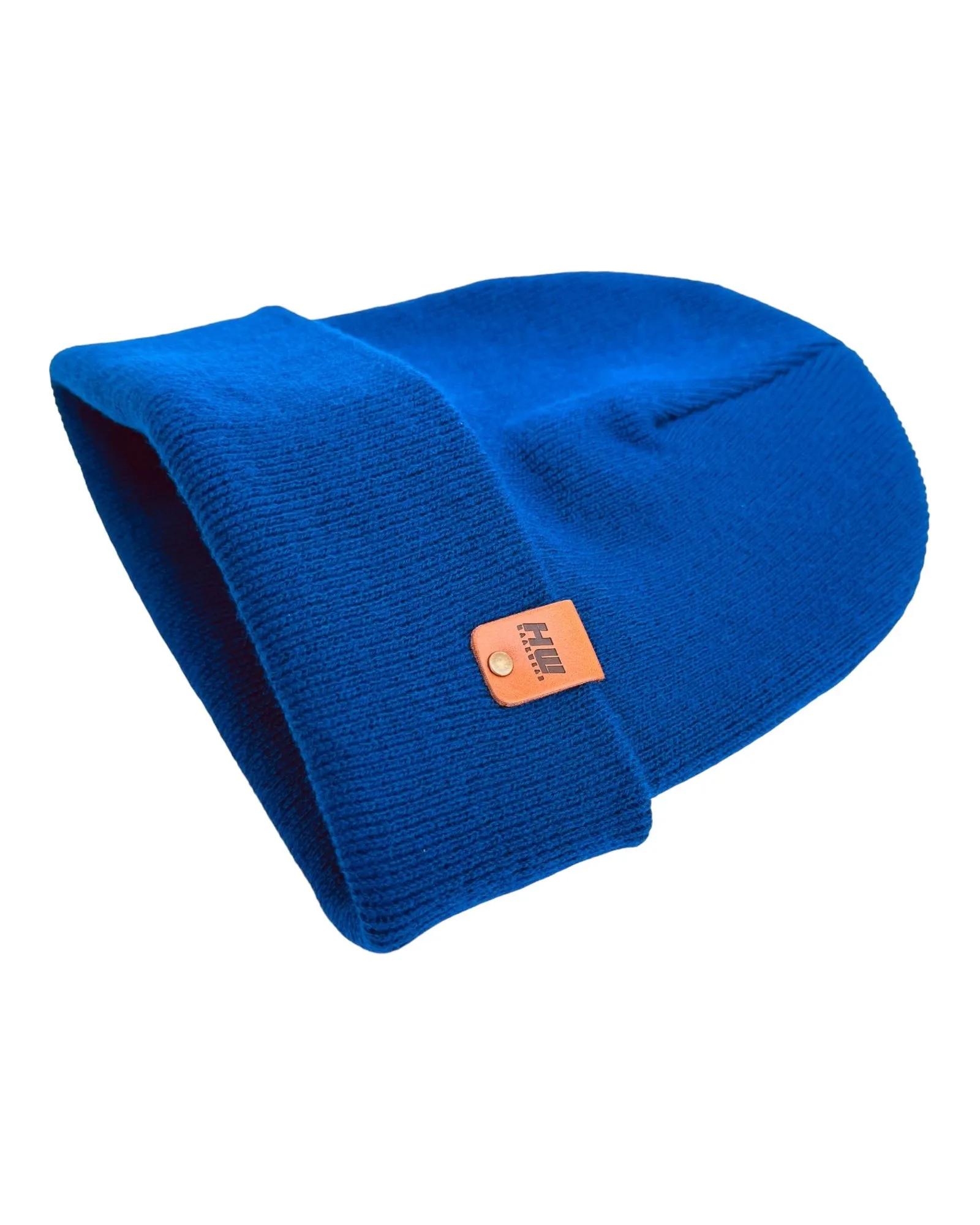 HAAKWEAR Knit Cuffed Beanie - Sapphire Blue, Made in USA