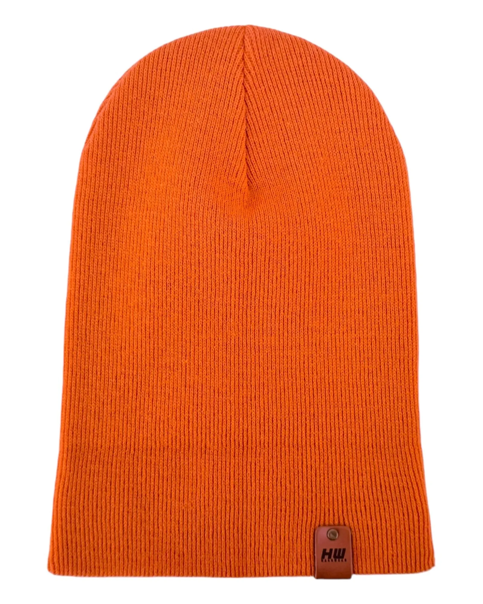 HAAKWEAR Knit Cuffed Beanie - Tiger Orange, Made in USA