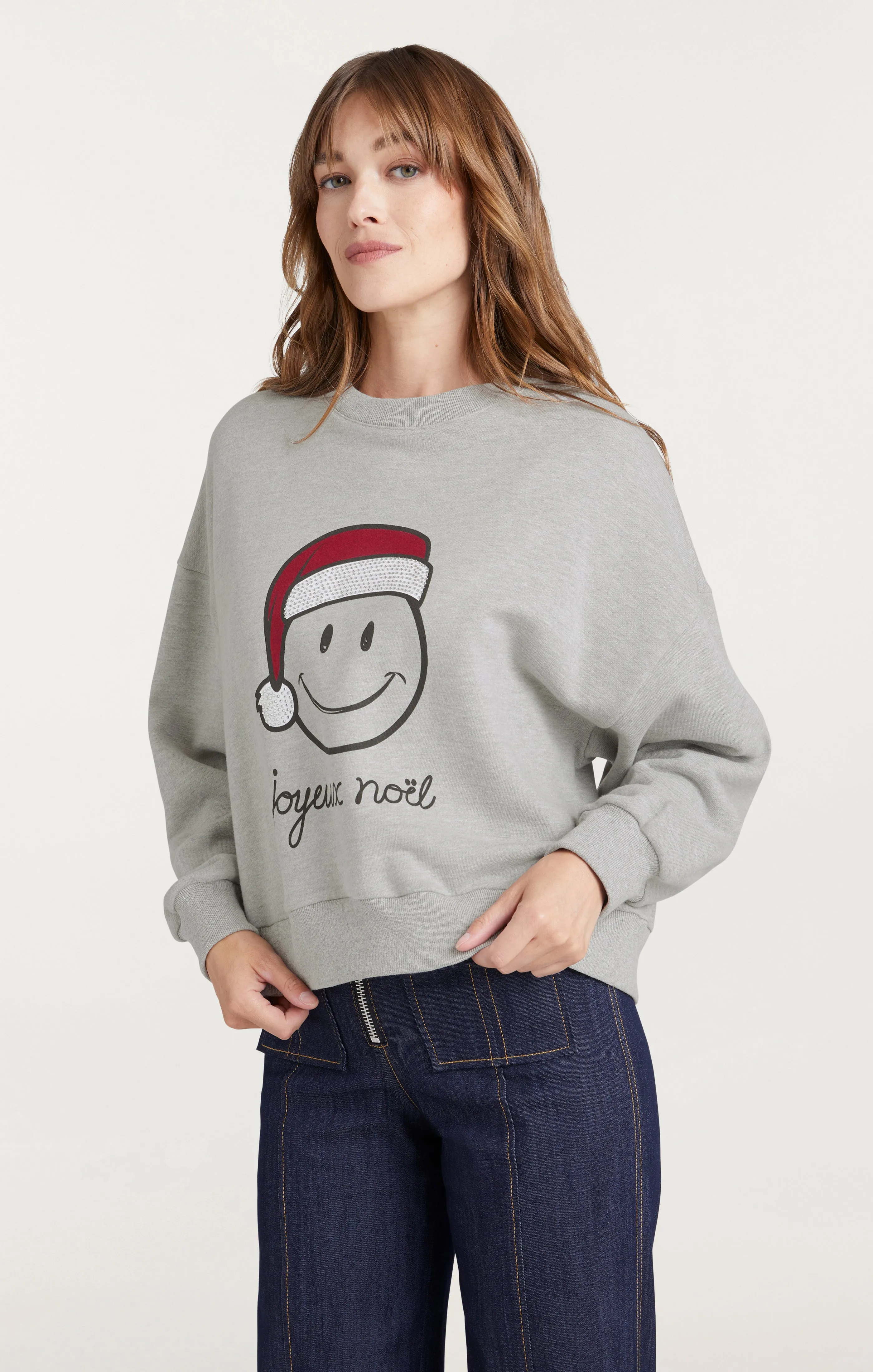 Heatset Smiley Joyeux Brandy Pullover