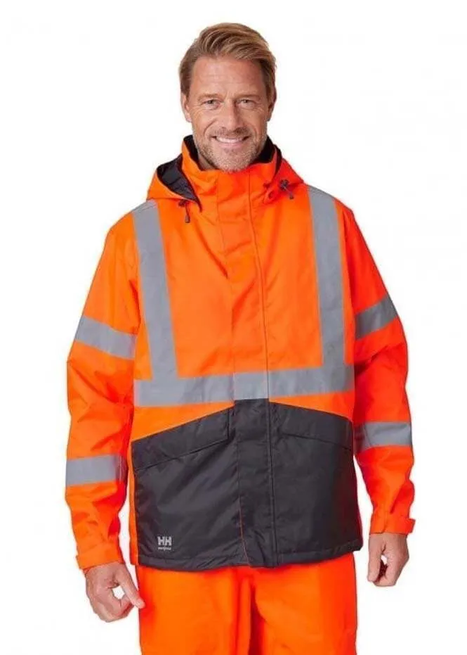 Helly Hansen Hi-Vis Alta Shell Coat 71071 Orange Waterproof Jacket