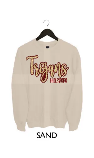 Hillsboro Trojans Custom Faux Sequin |