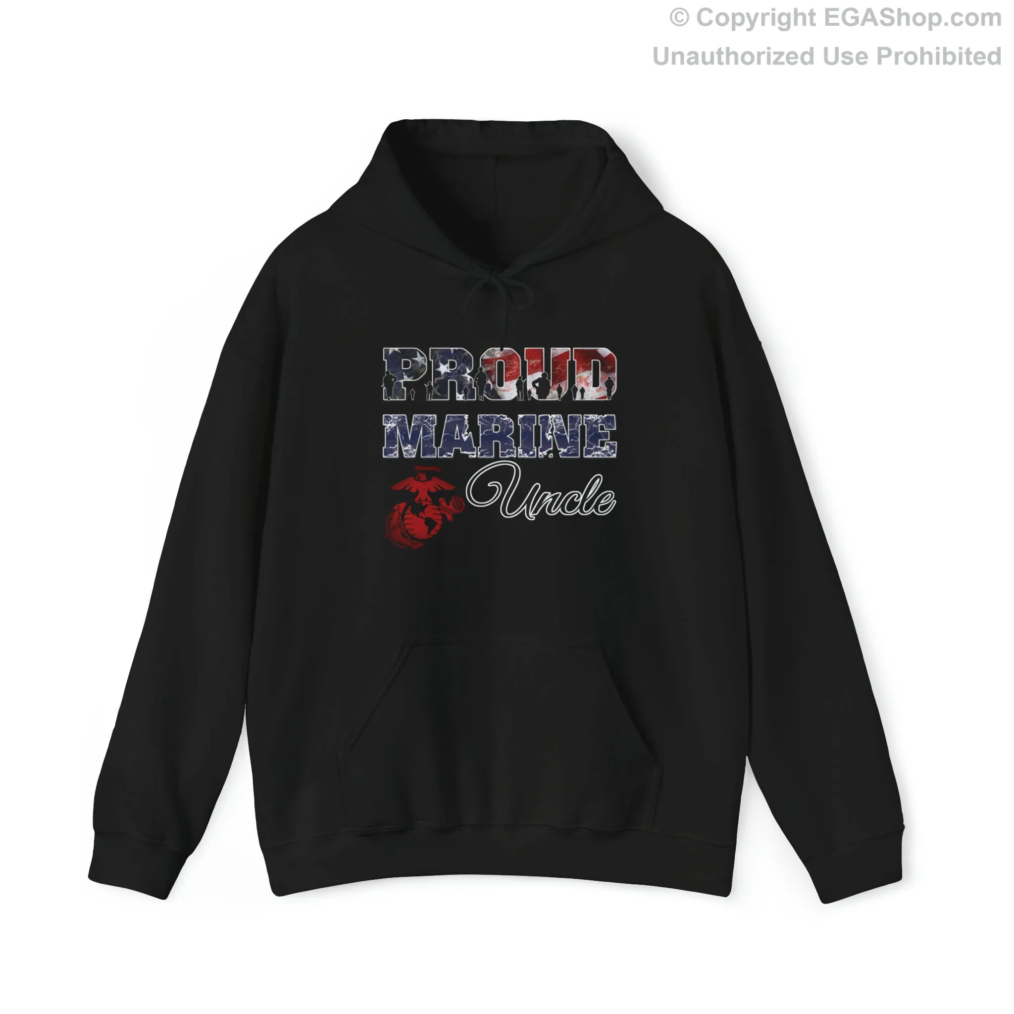 Hoodie Proud Marine Uncle (Your Choice of Colors)