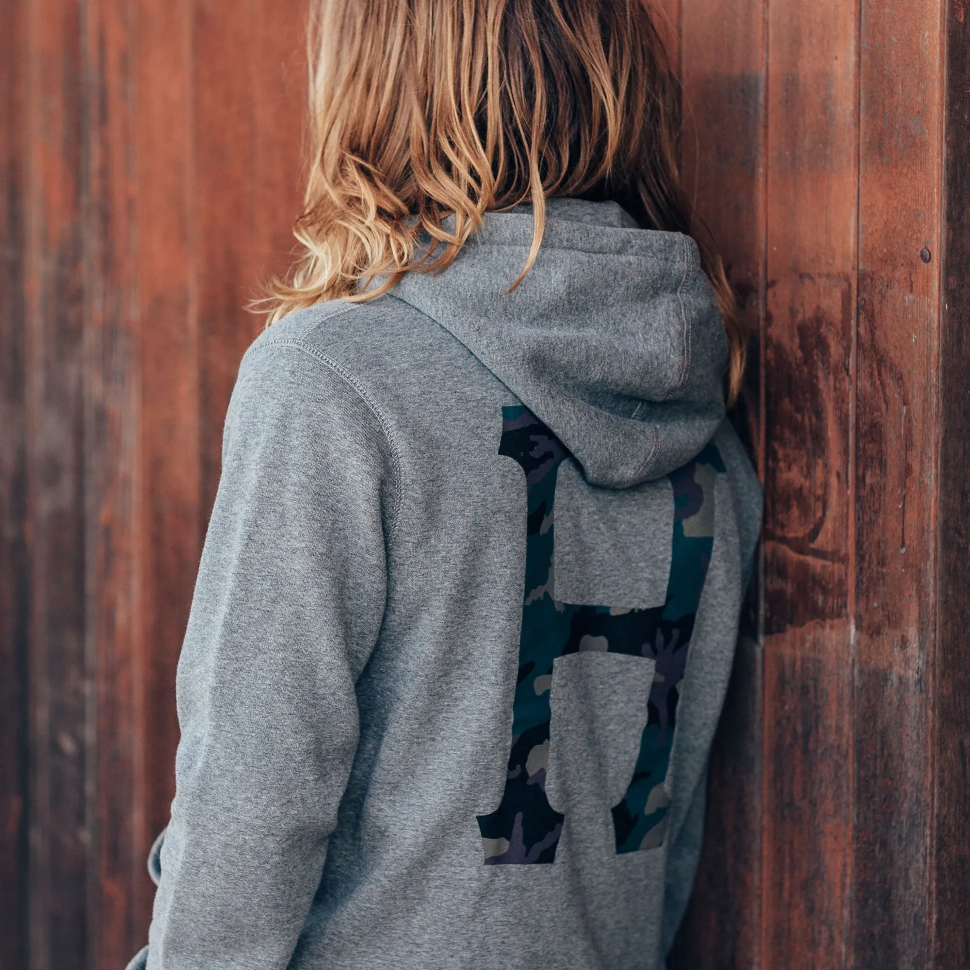 HUF Muted Military Classic H Hooded Sweatshirt - Grey Heather