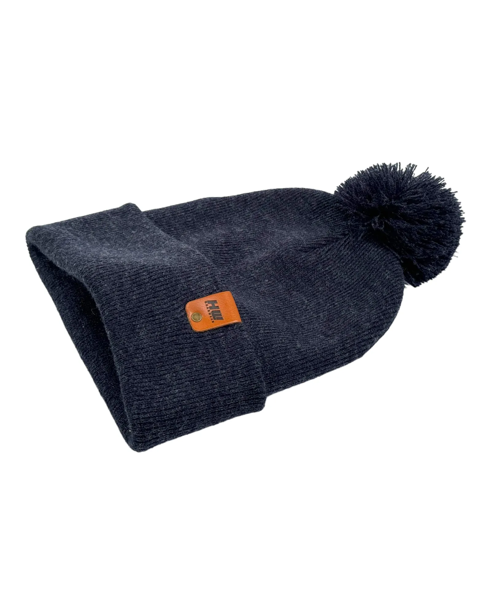 HW6071 HAAKWEAR Pom Pom Beanie - Made in USA - Denim Blue