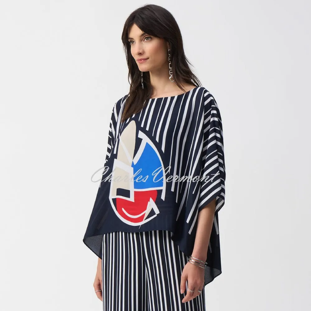 Joseph Ribkoff Abstract Print Poncho Top - Style 251180