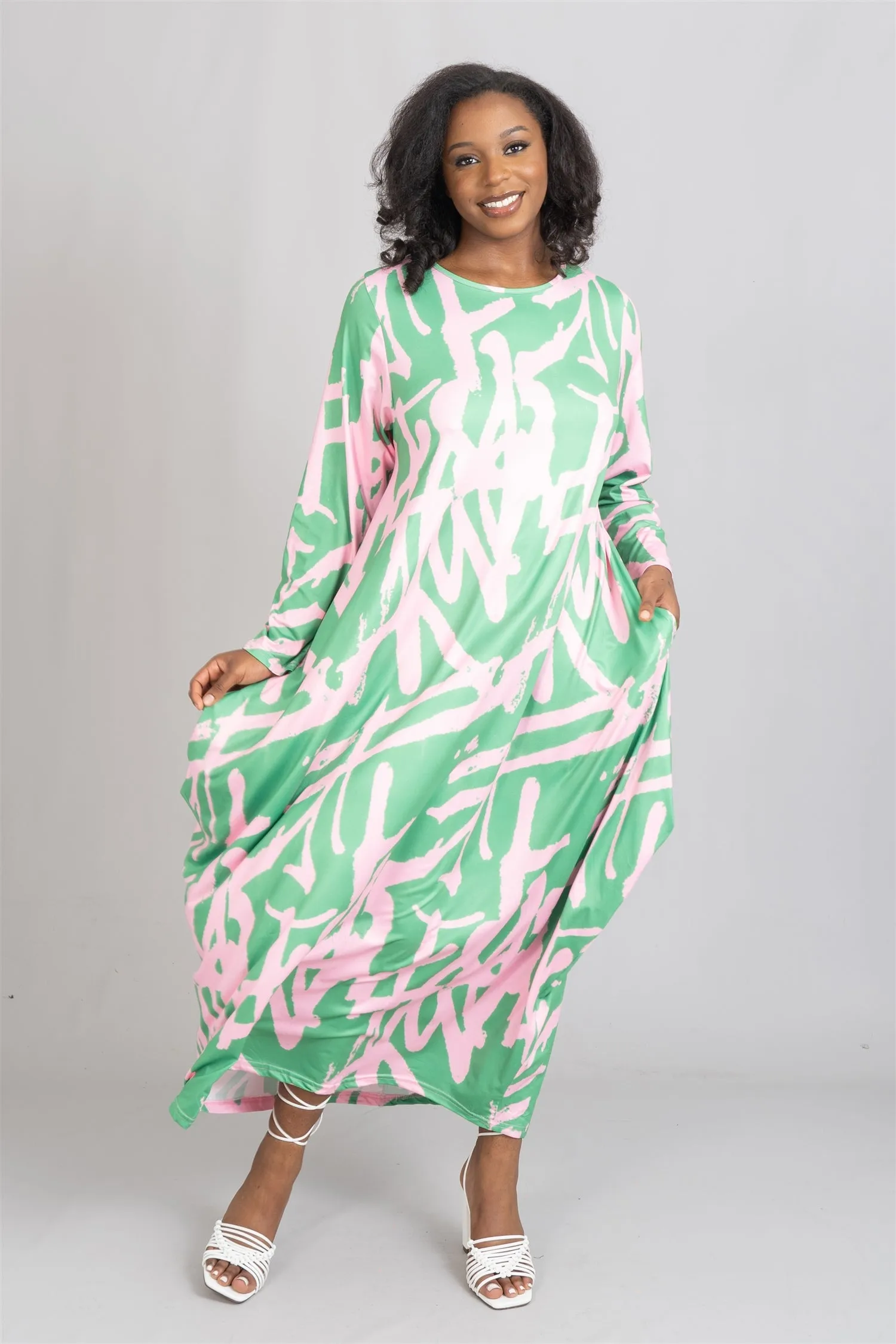 KaraChic CHH21040LS Knit Maxi Dress