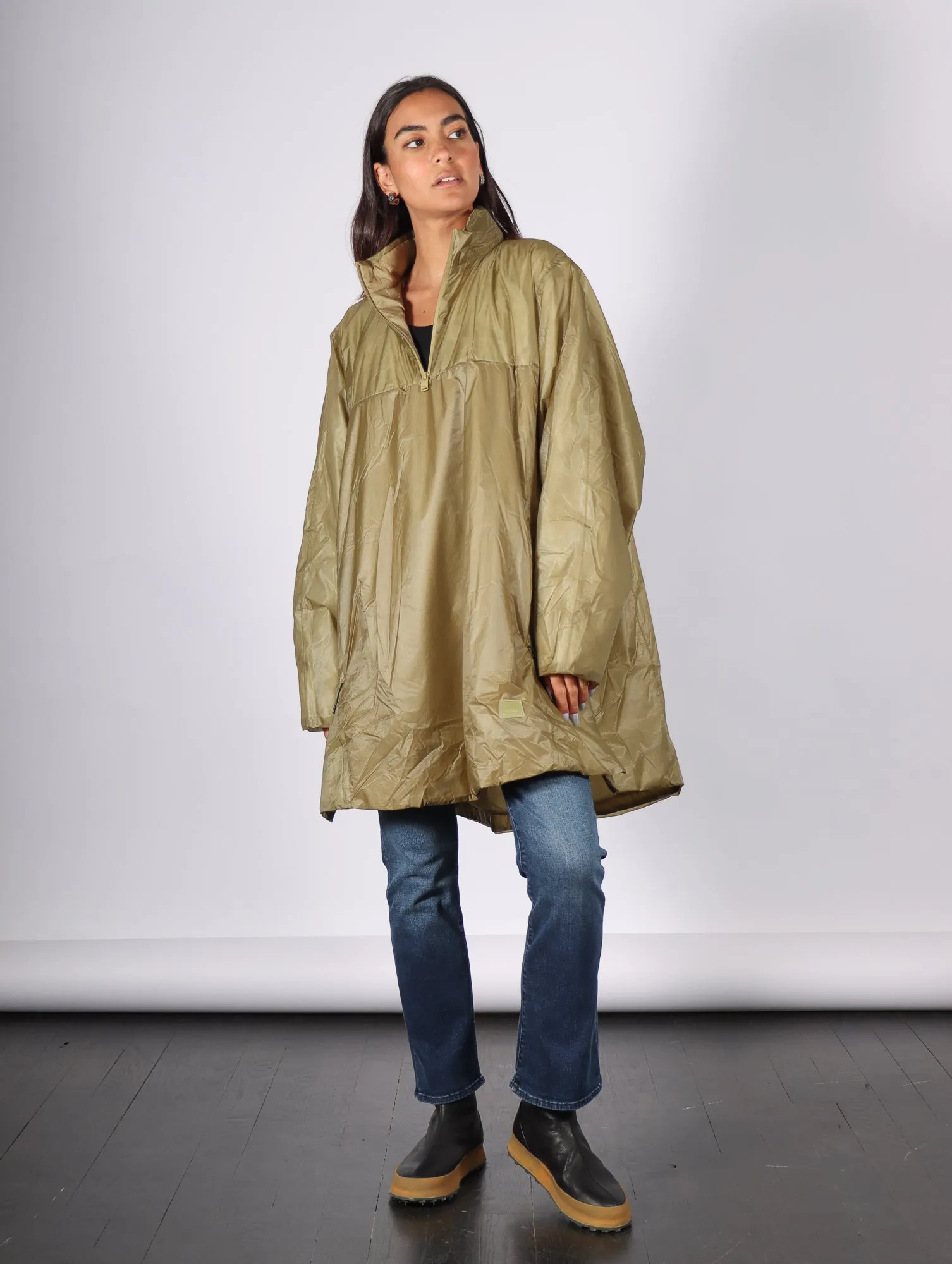 Kauto Insulated Poncho in Khaki by RAINS