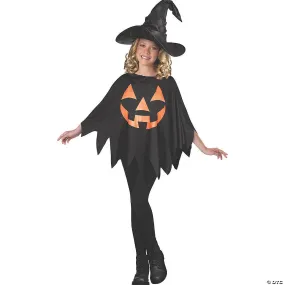 Kids Jack-O-Lantern Poncho