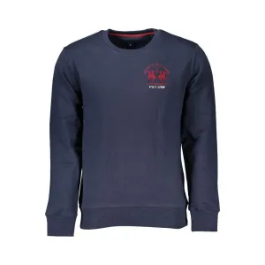 La Martina Chic Blue Crew Neck Embroidered Sweatshirt