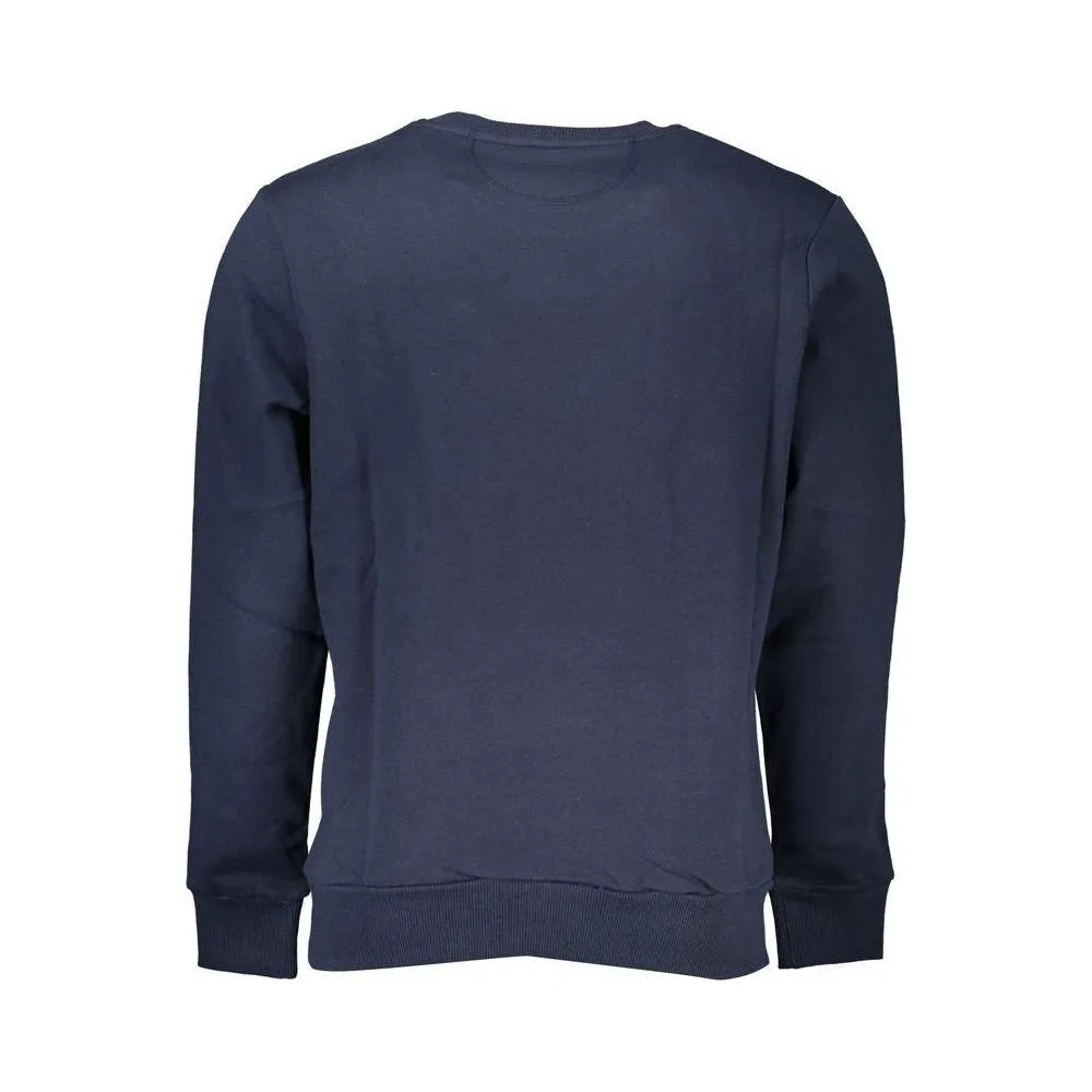 La Martina Chic Blue Crew Neck Embroidered Sweatshirt