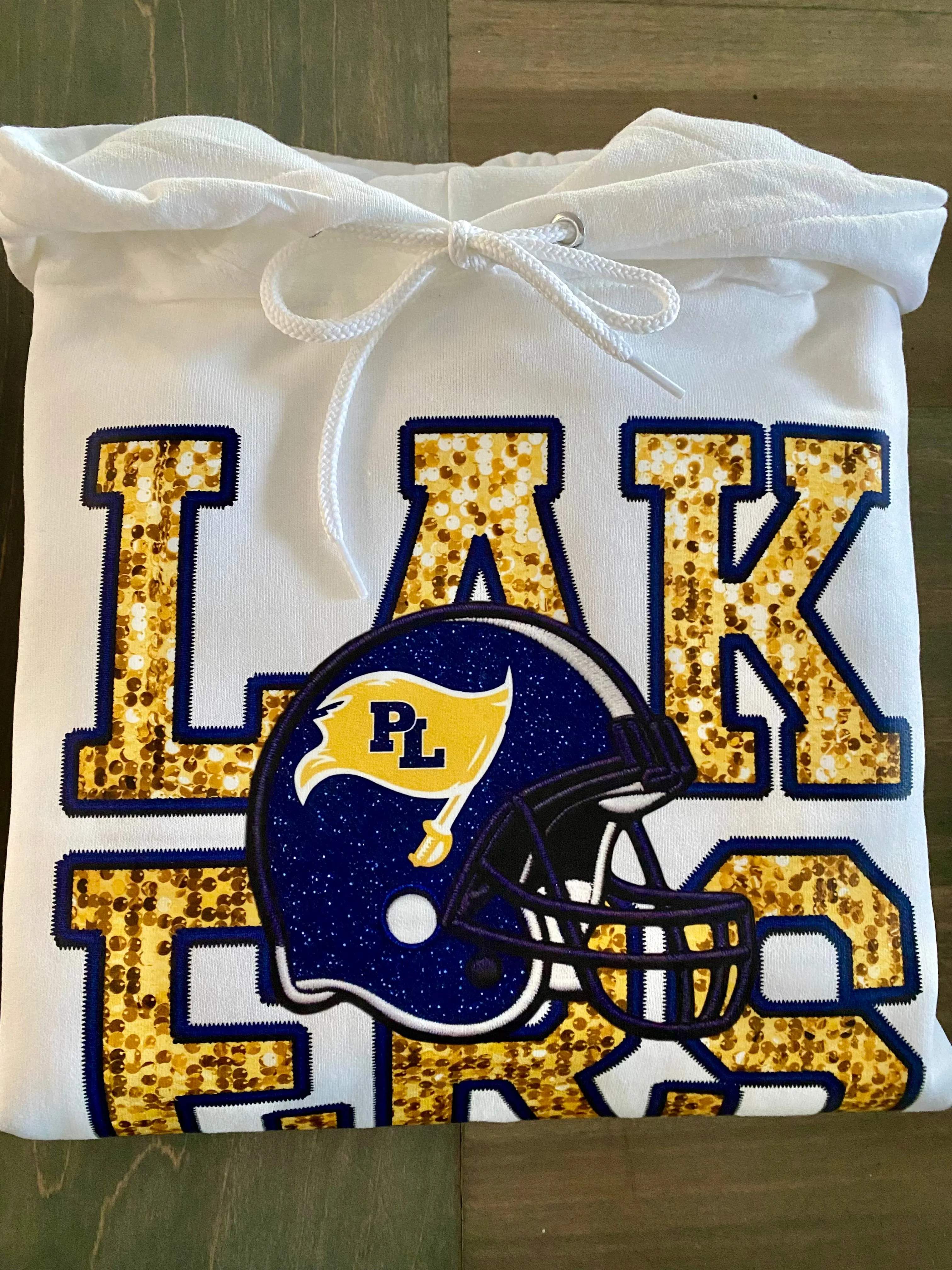 Lakers football hoodie 💙Faux Embroidery💛