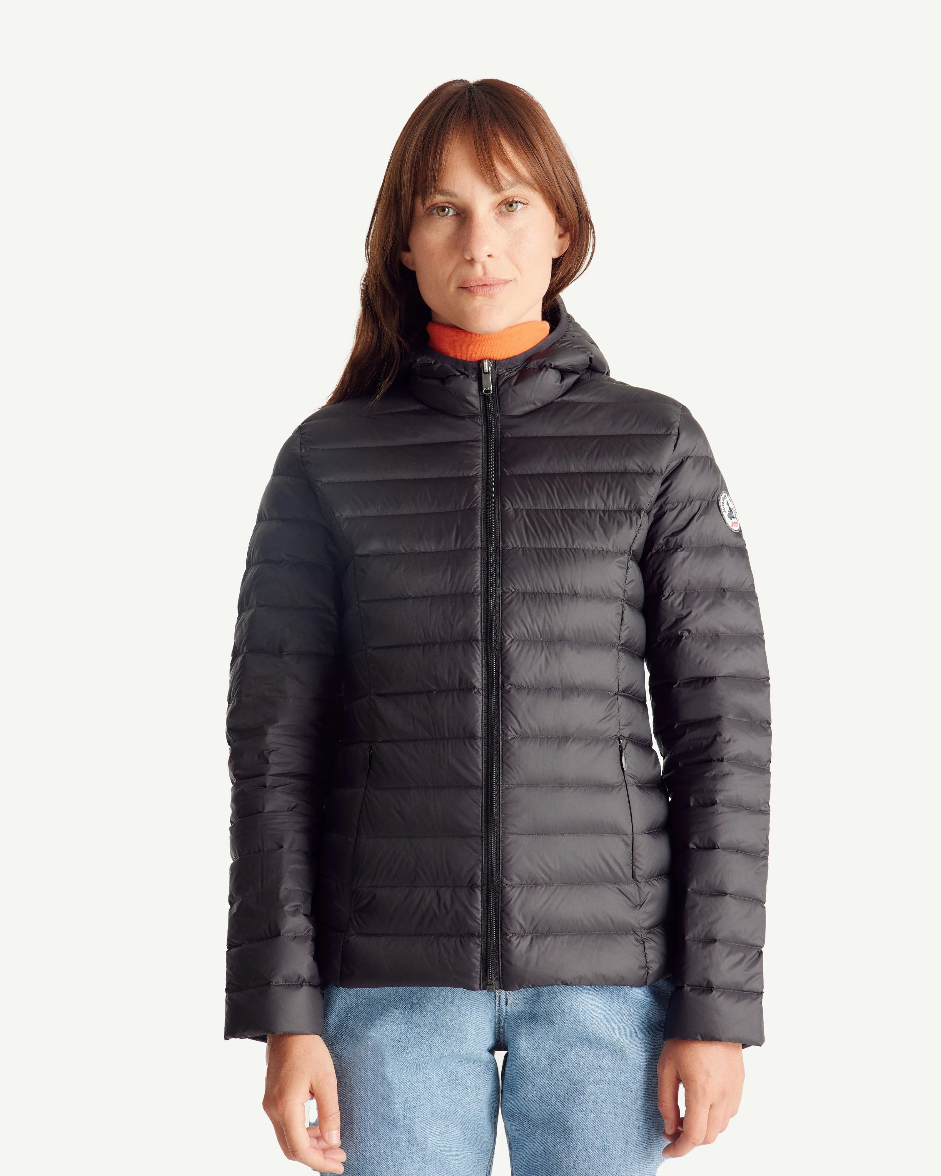 Lightweight hooded down jacket Black Cloe