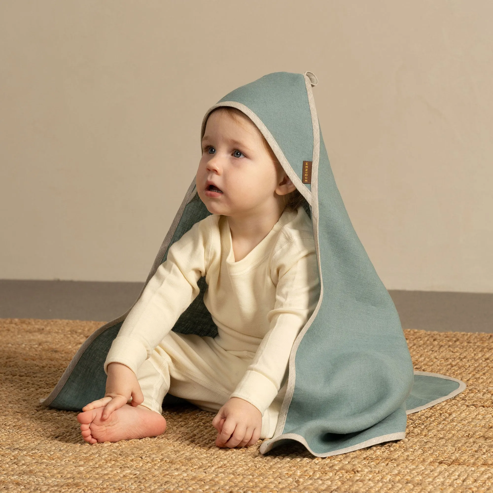 Linen Baby Towel & Poncho 2-Set