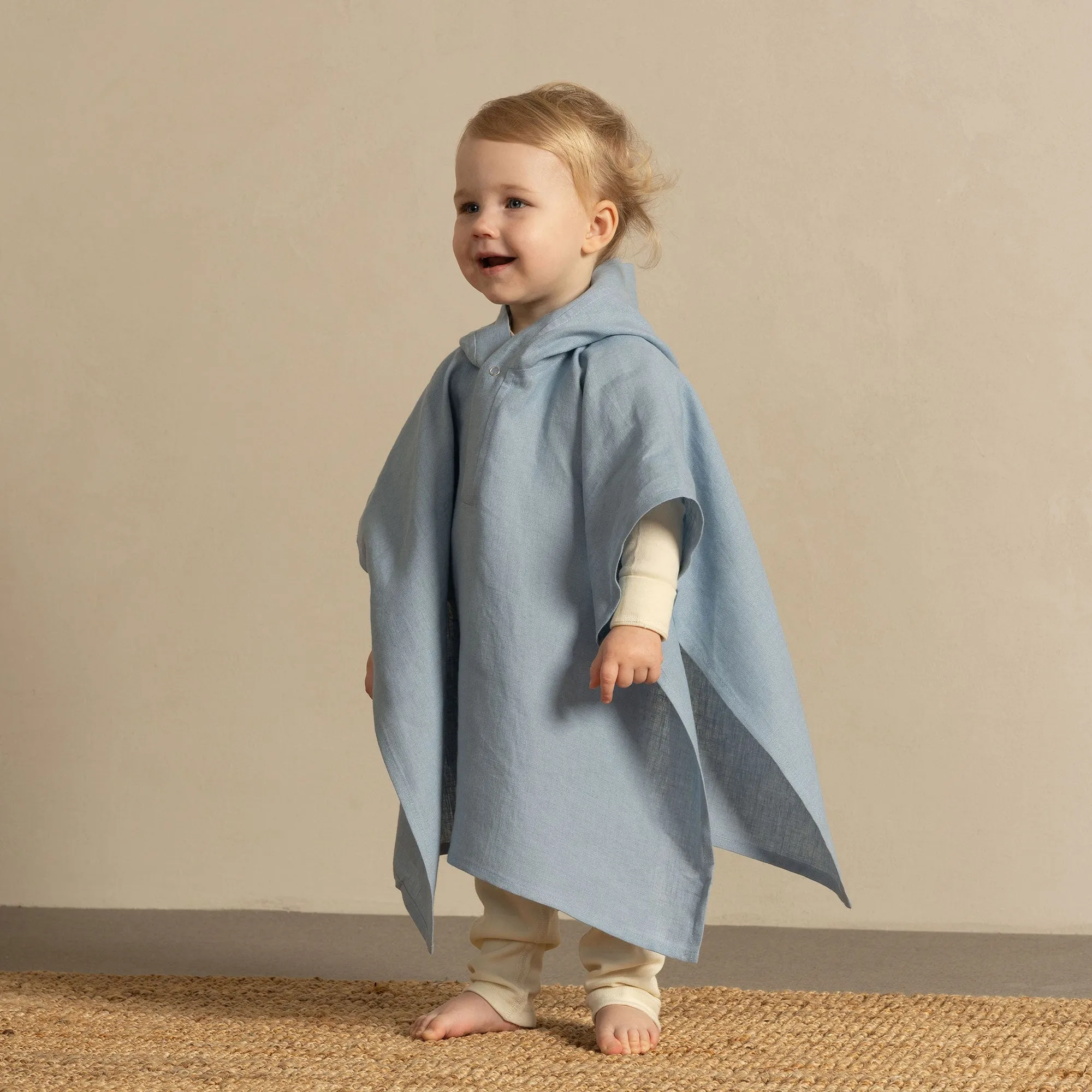 Linen Baby Towel & Poncho 2-Set