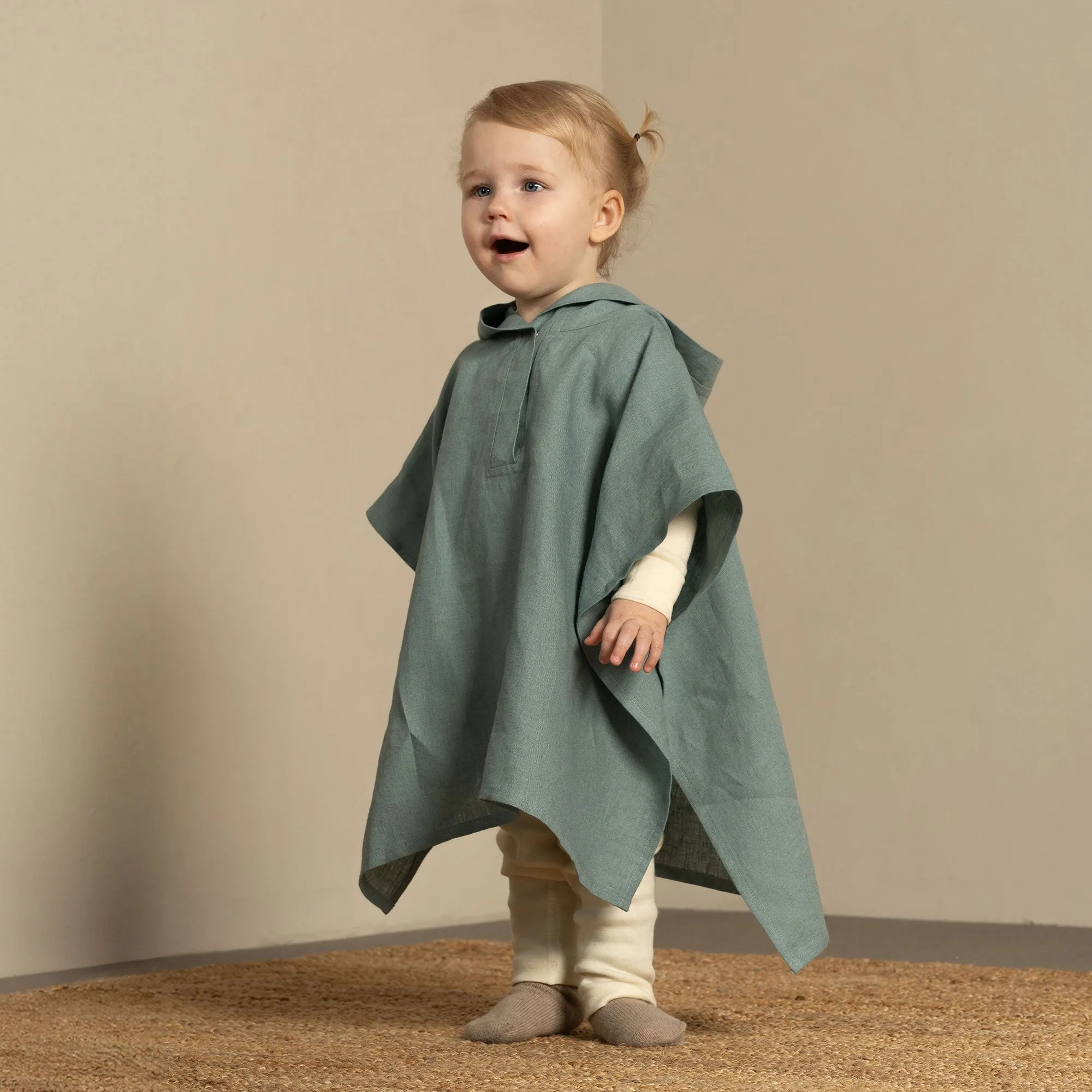 Linen Baby Towel & Poncho 2-Set