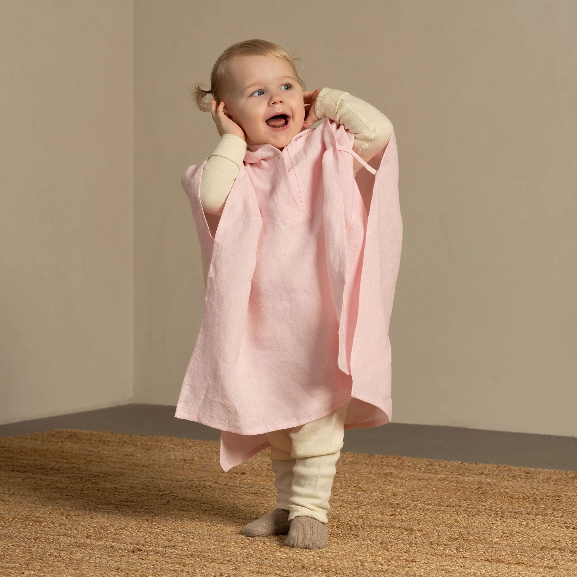 Linen Baby Towel & Poncho 2-Set