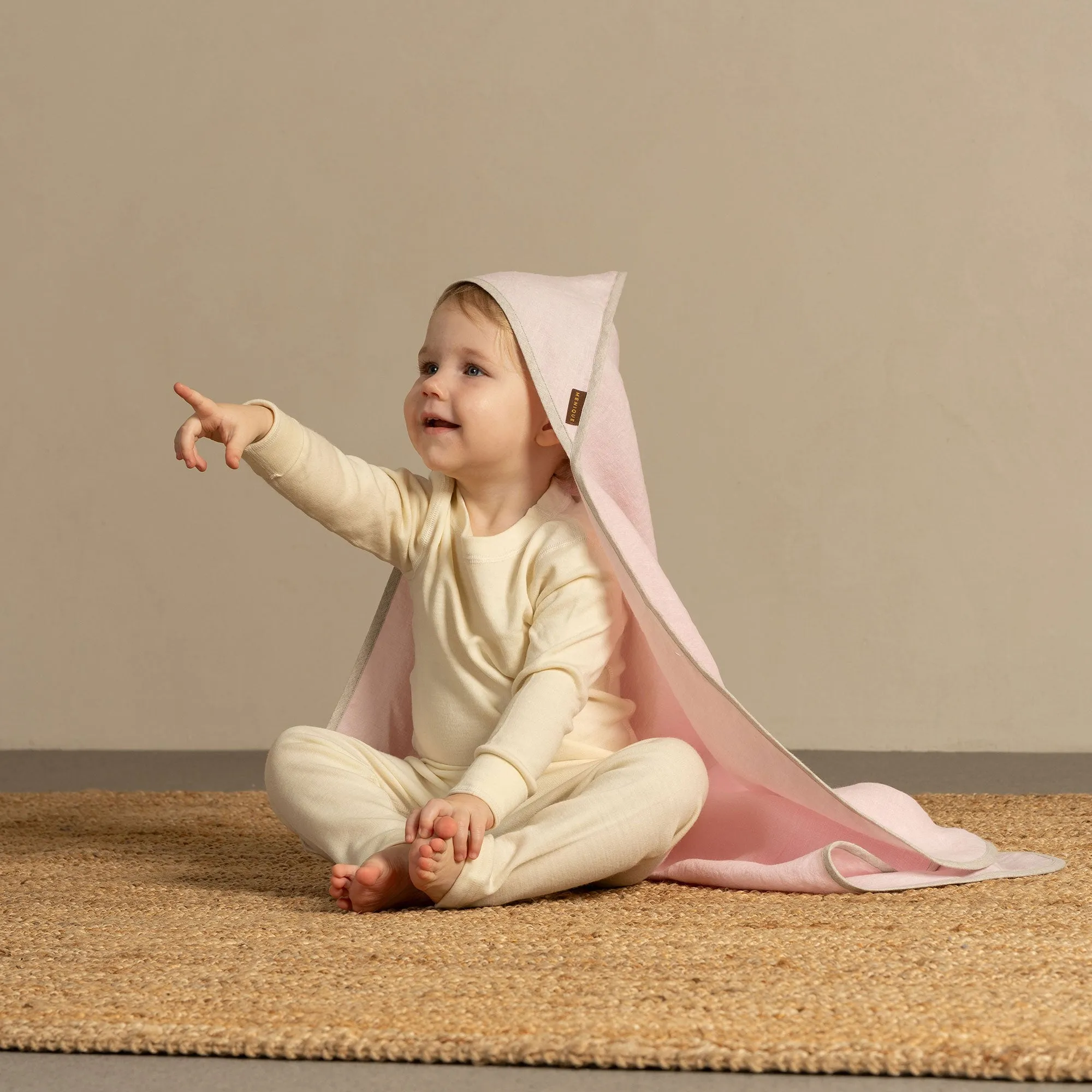 Linen Baby Towel & Poncho 2-Set