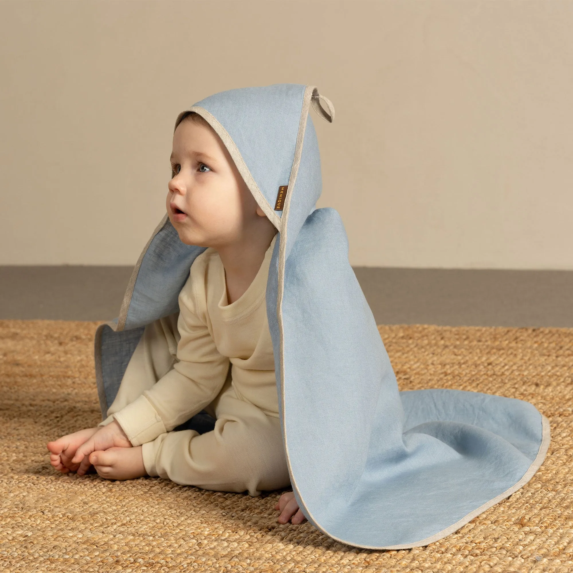 Linen Baby Towel & Poncho 2-Set