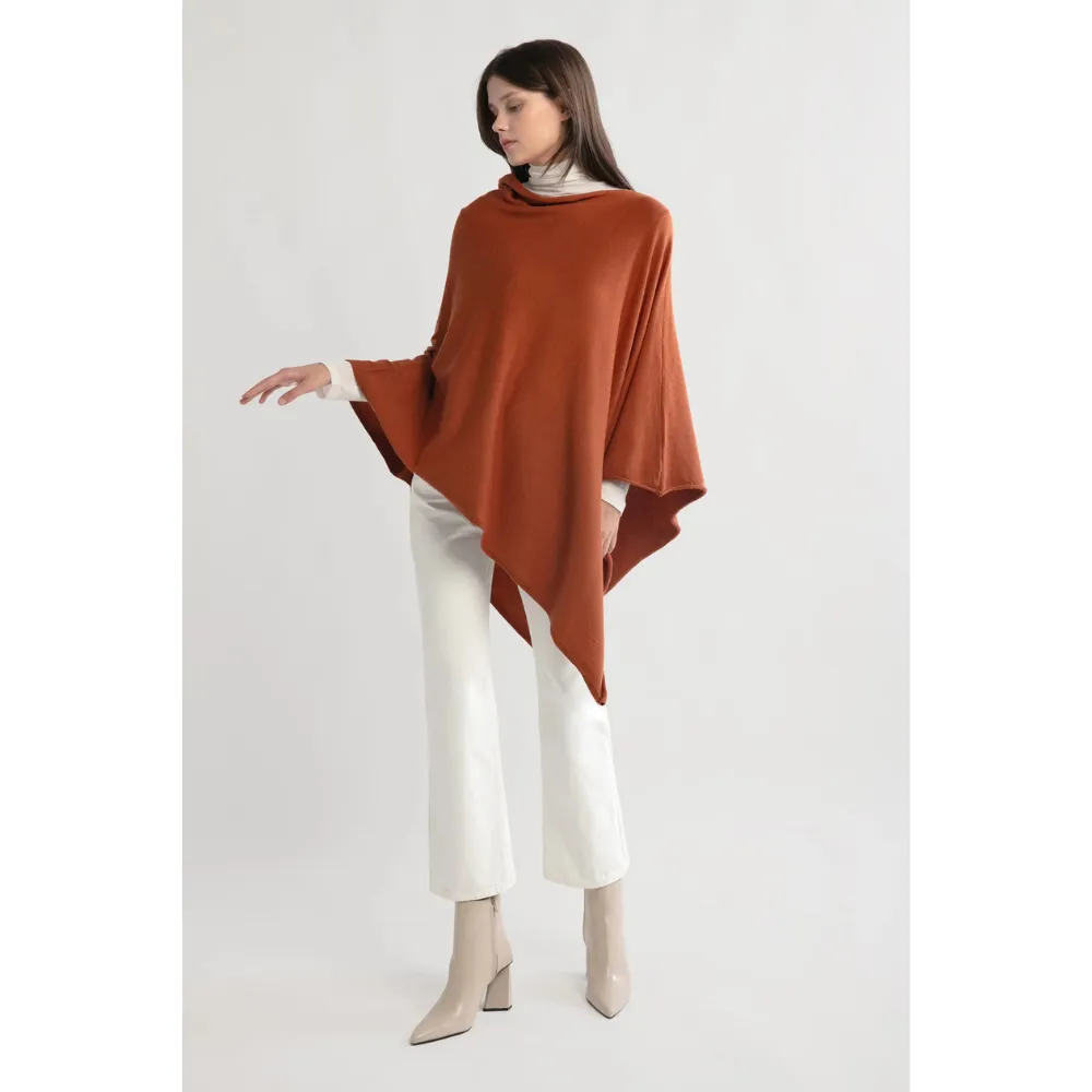 Look by M Basic Triangle Poncho Clay (Women's)