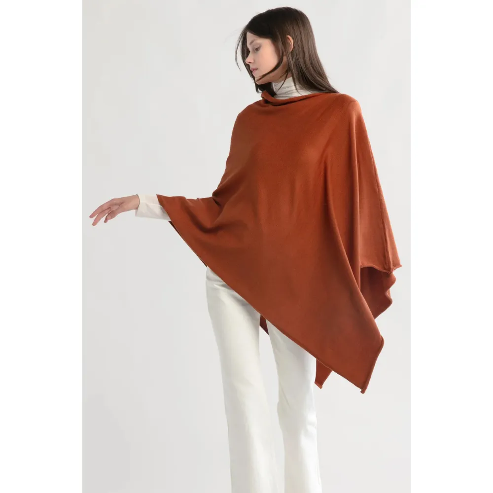 Look by M Basic Triangle Poncho Clay (Women's)