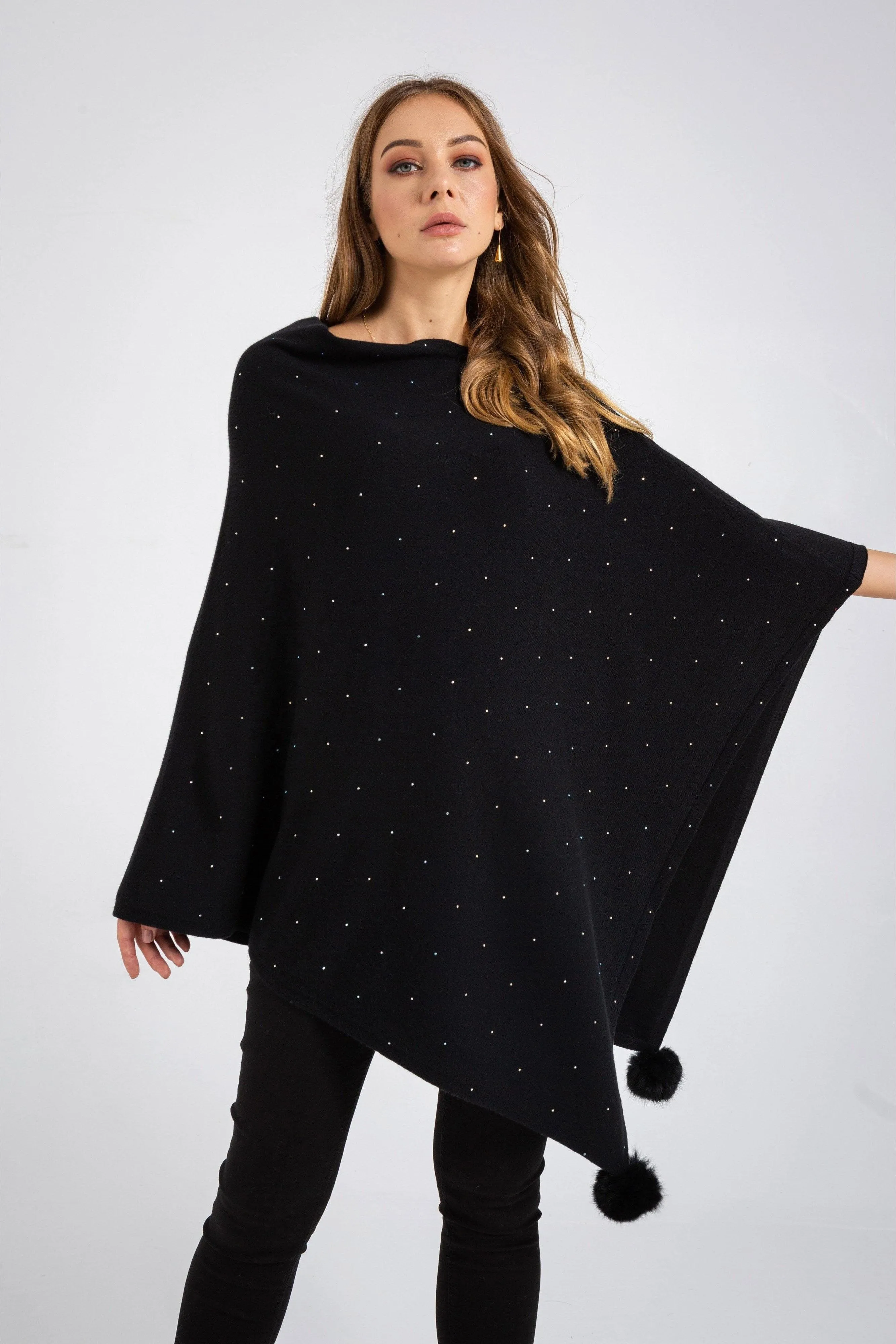 Loose Knitted Poncho Cardigan