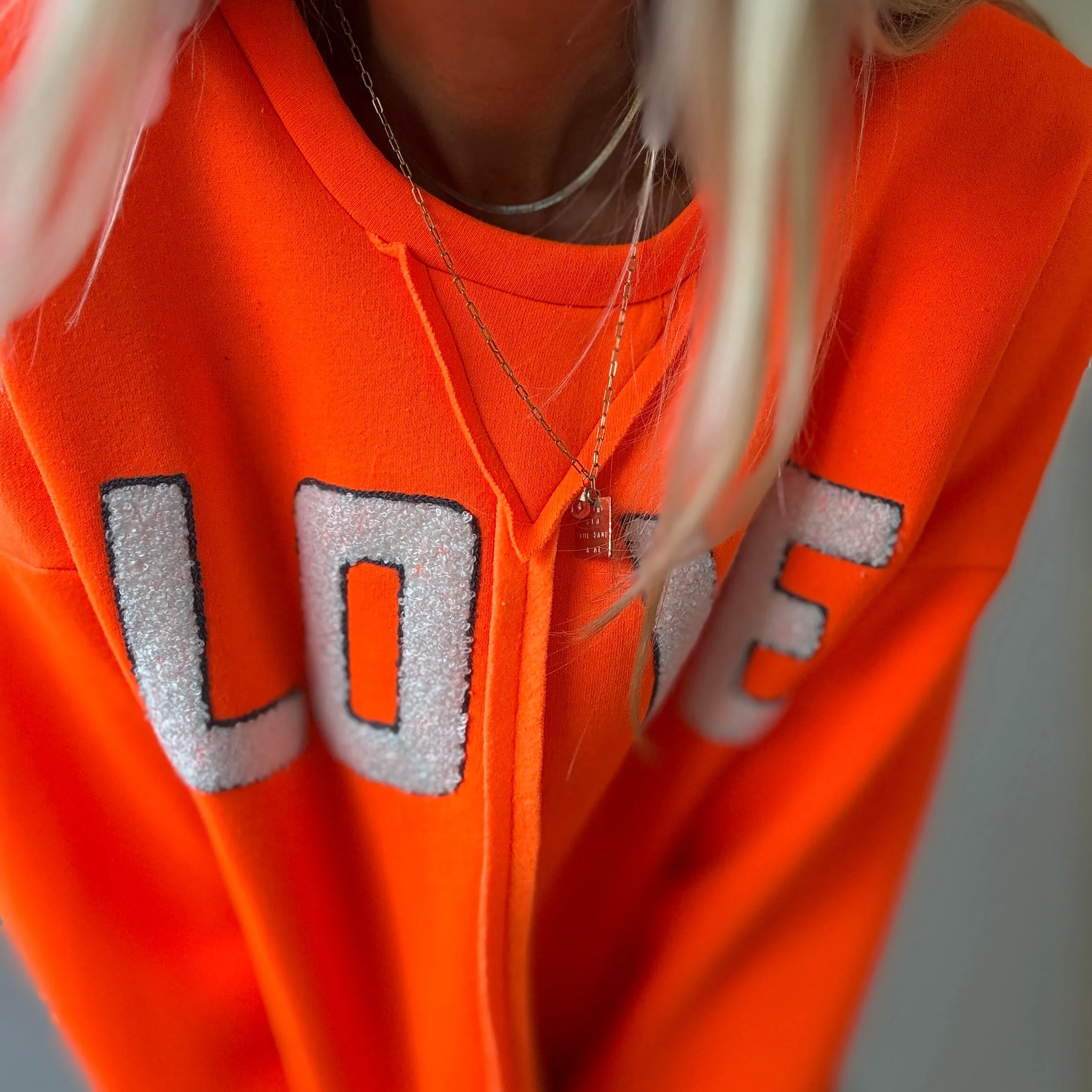 LOVE neon orange sweatshirt *NEW*