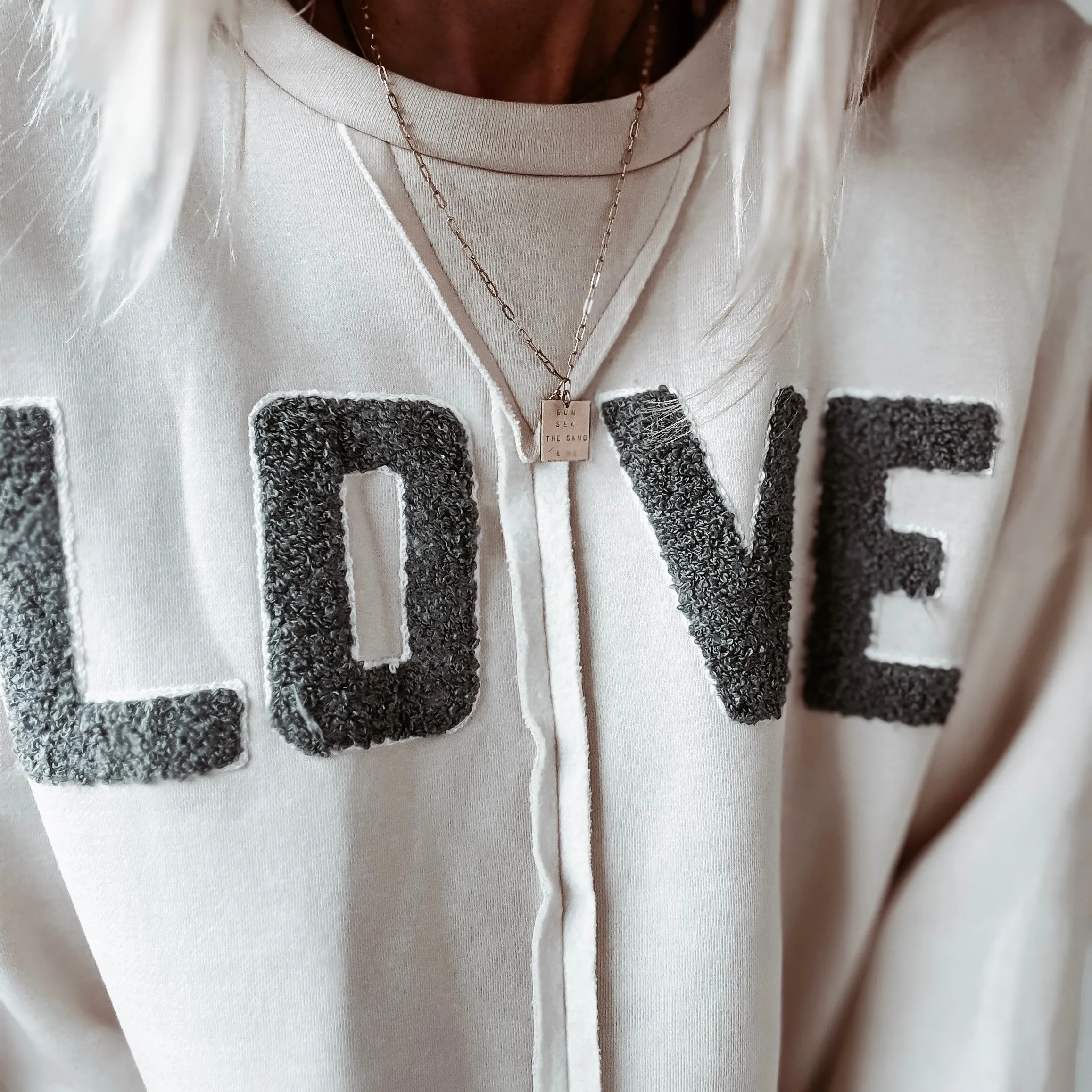 LOVE vintage white sweatshirt *NEW*