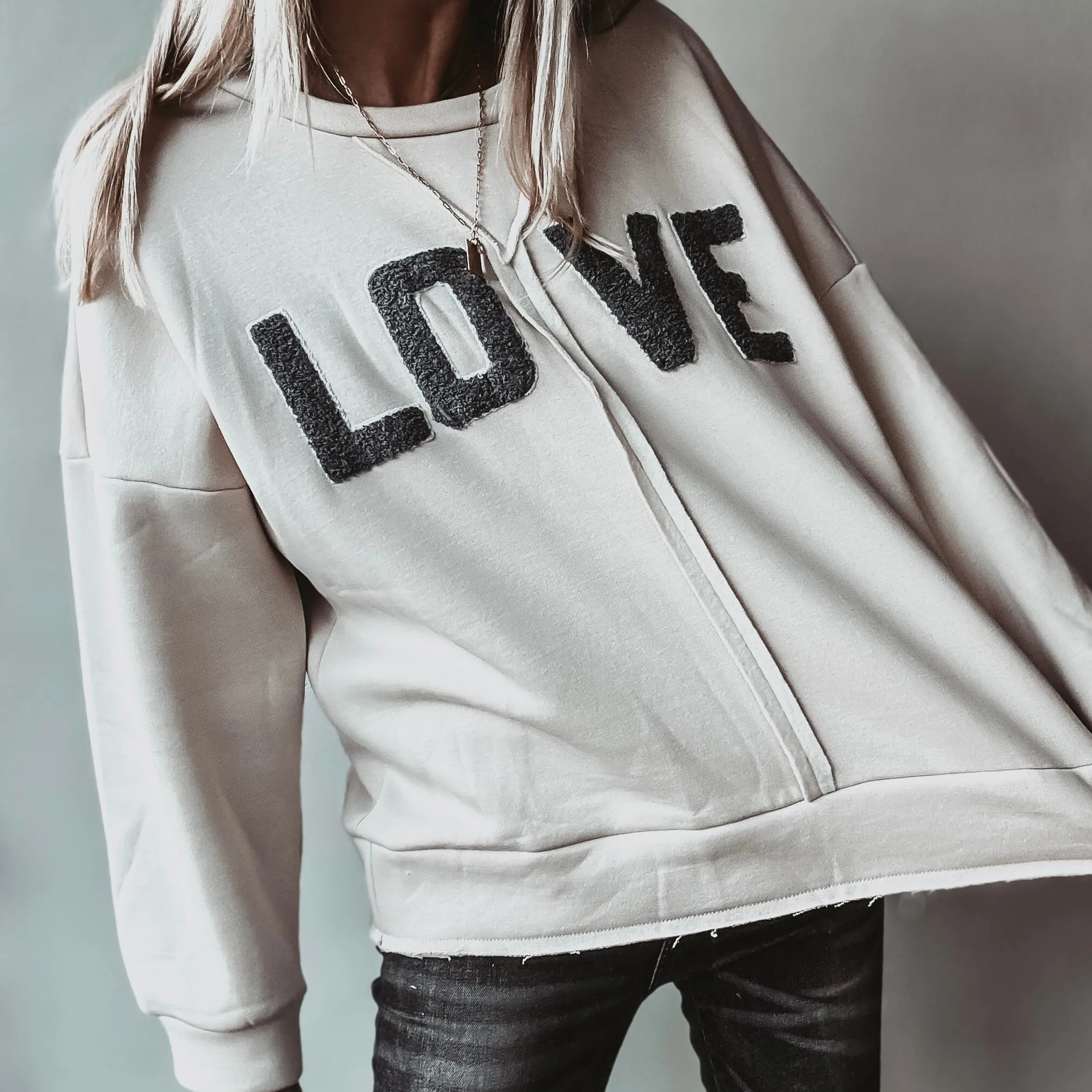 LOVE vintage white sweatshirt *NEW*