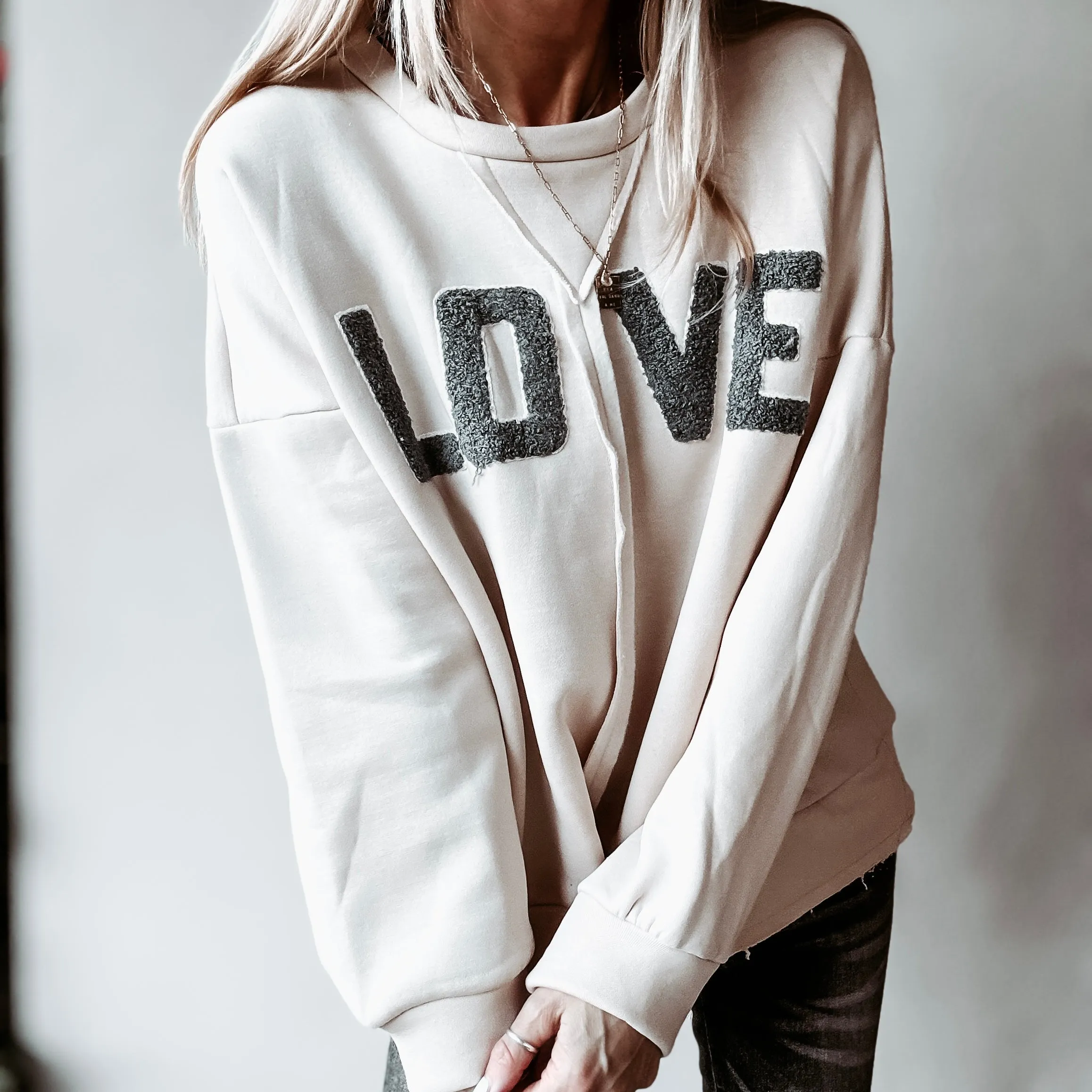 LOVE vintage white sweatshirt *NEW*