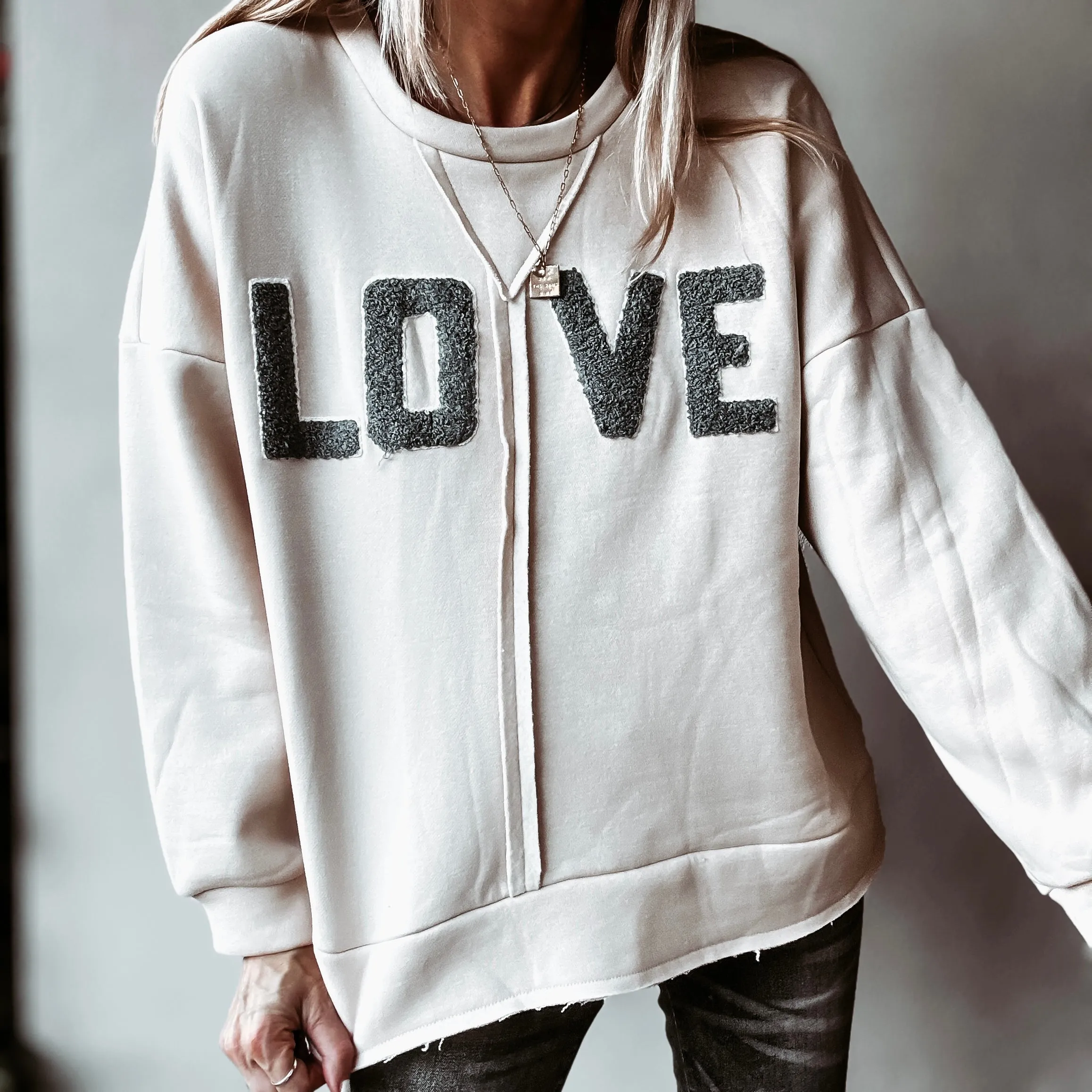 LOVE vintage white sweatshirt *NEW*