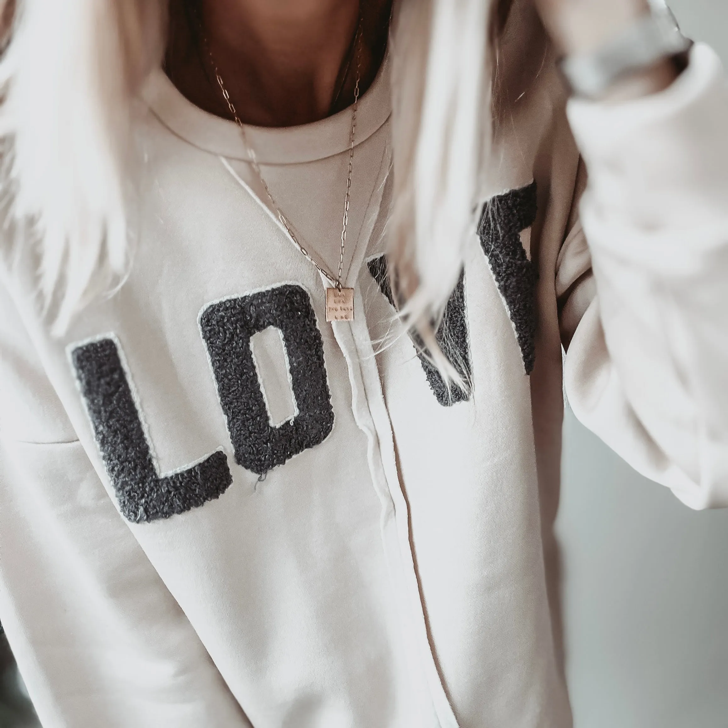 LOVE vintage white sweatshirt *NEW*