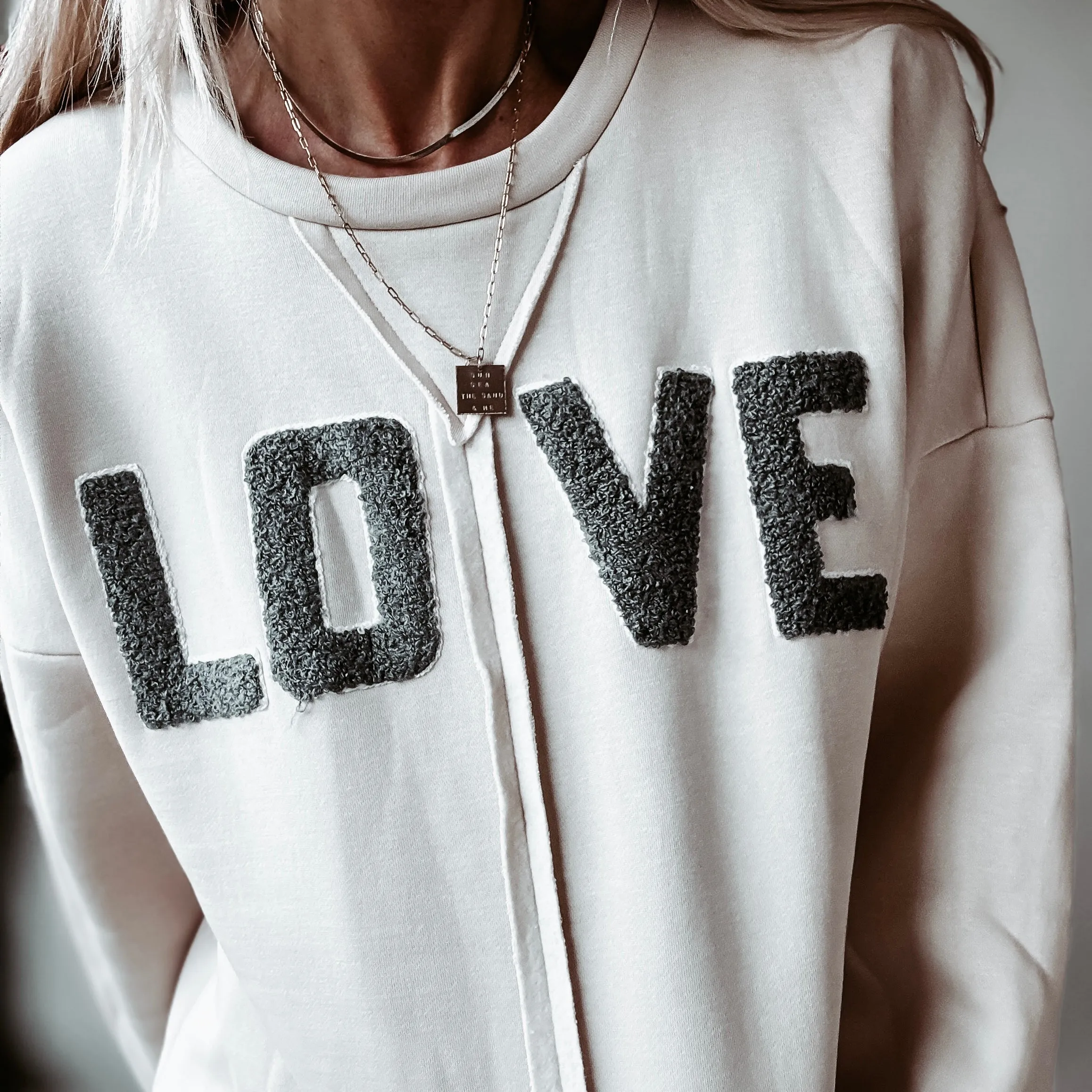 LOVE vintage white sweatshirt *NEW*