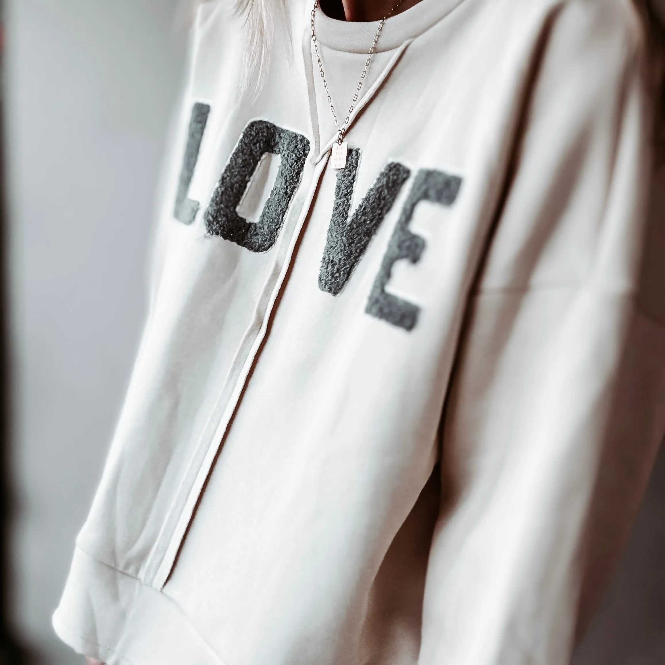 LOVE vintage white sweatshirt *NEW*