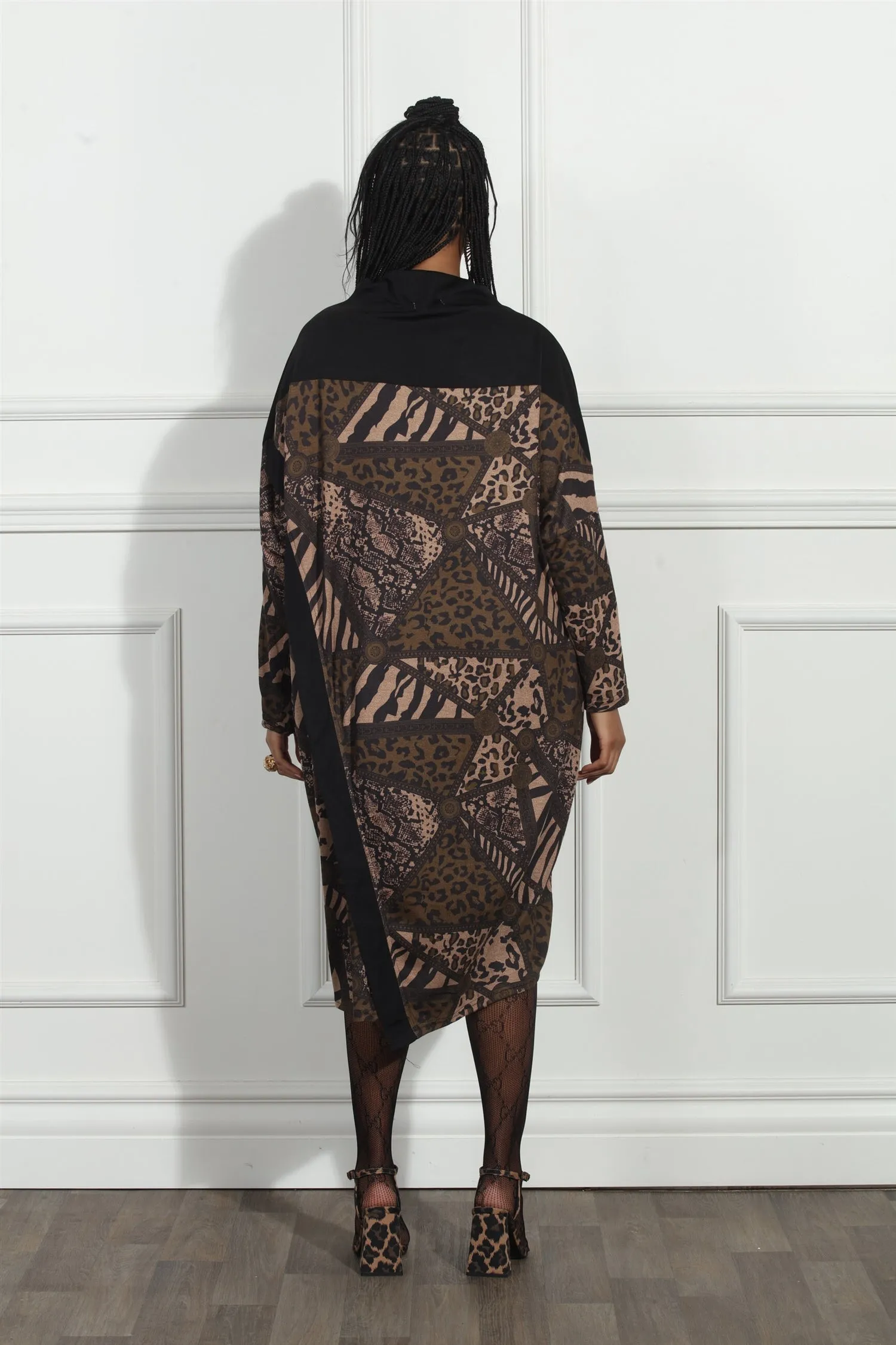 Luxe Moda LM262 Animal Print Knit Dress