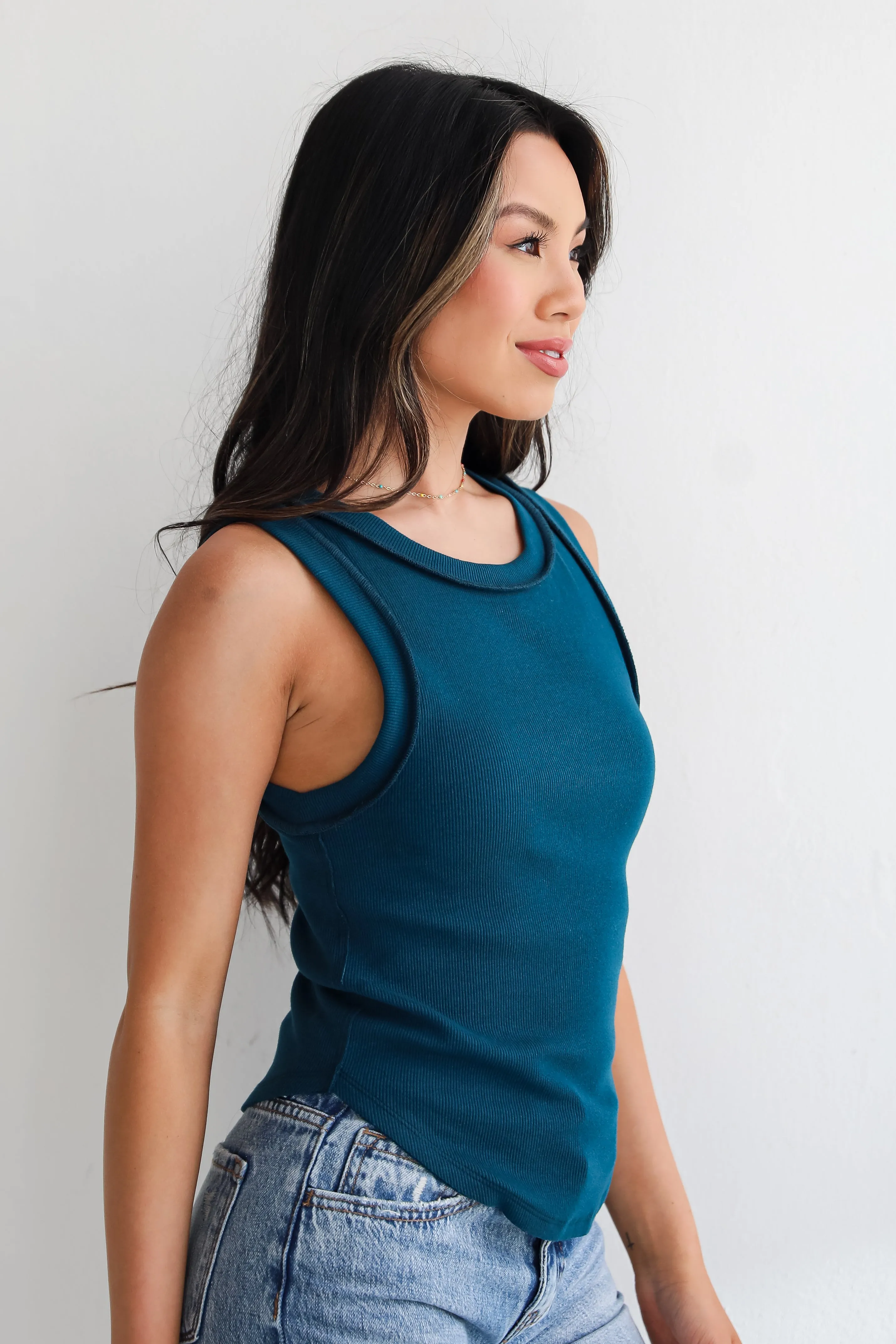 Maggie Exposed Seam Tank - DU DEAL