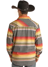 Men's Rock & Roll Serape Stripe Shirt Jacket