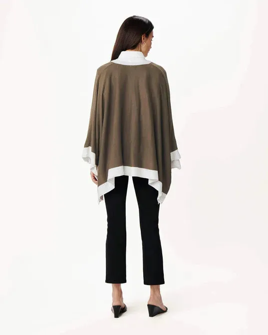 Mersea Avalon Poncho Olive/Sea Salt