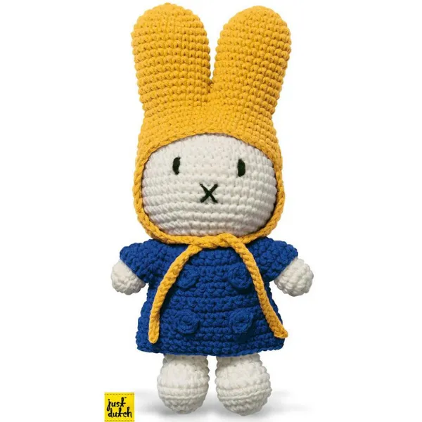 Miffy Handmade Crochet and her blue jacket and yellow hood