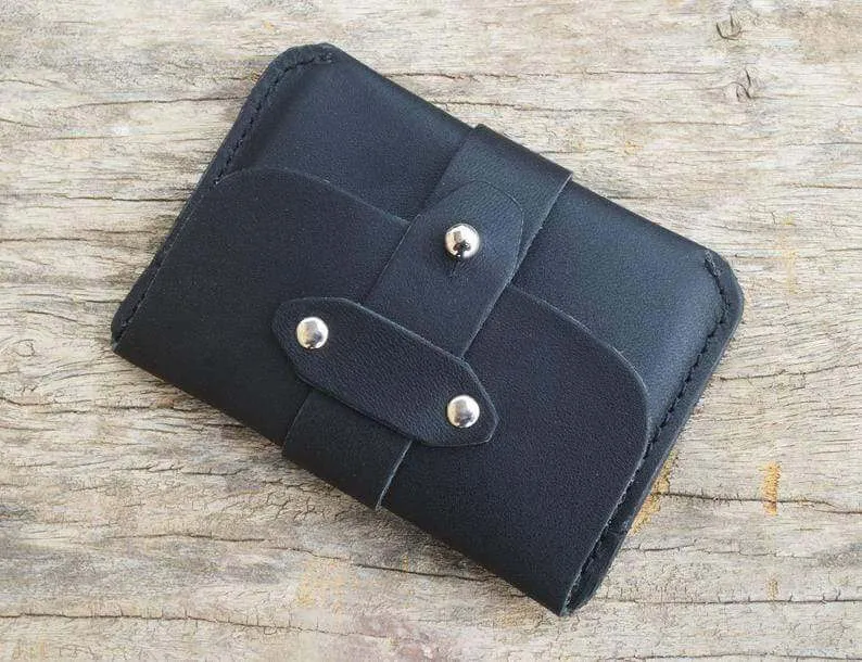 Minimalist Leather Wallet, Men Minimalist wallet Women Wallet, Minimalist Wallet Black Men Slim Wallet, Leather TACTICAL CARD HOLDER